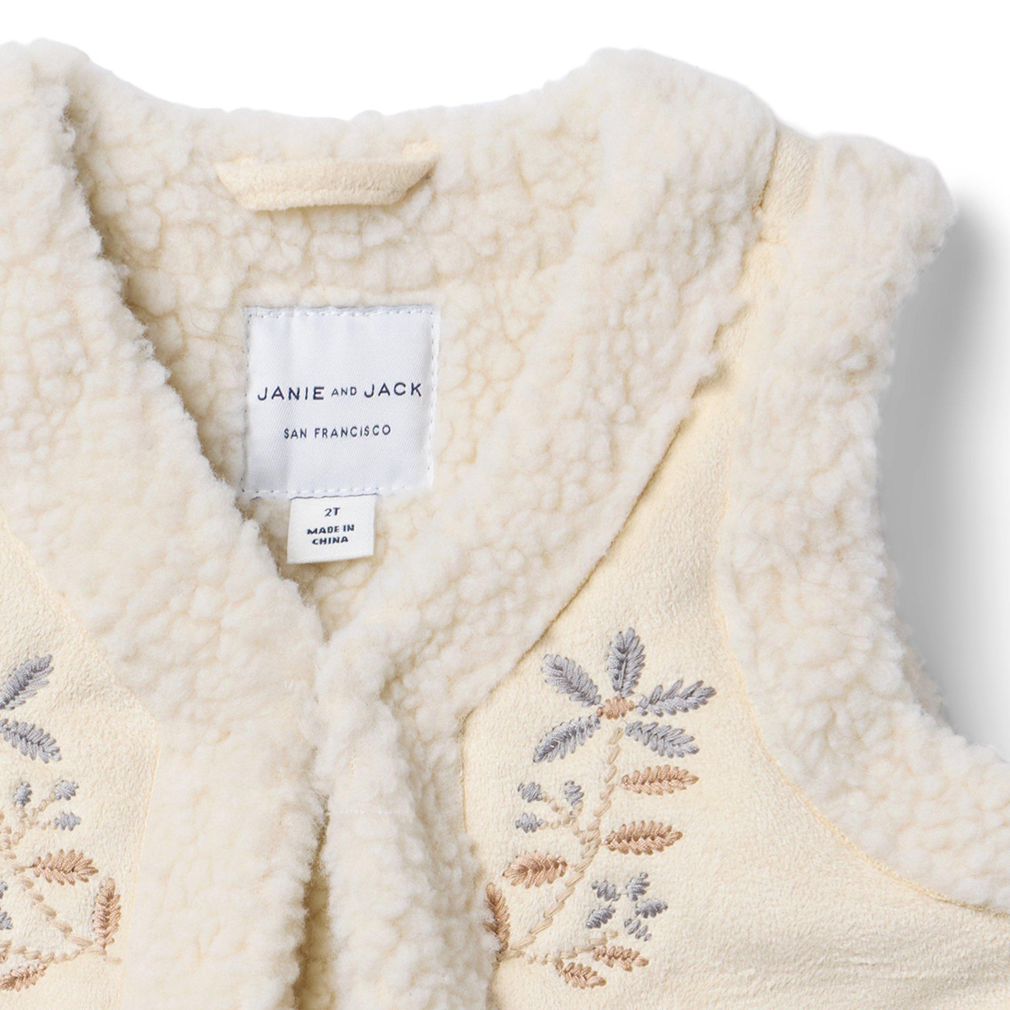 The Embroidered Sherpa Vest image number 2