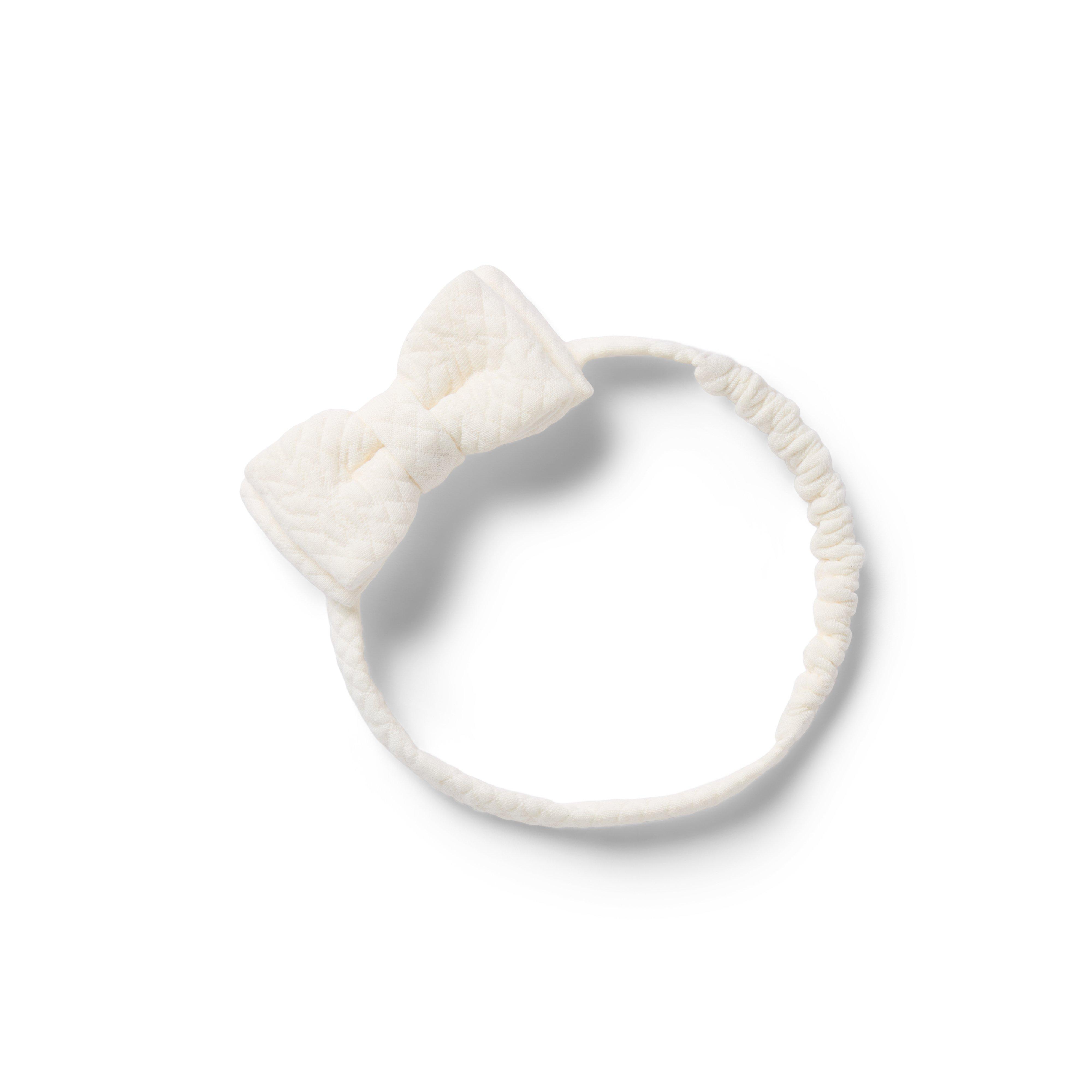 Baby Quilted Bow Soft Headband image number 0