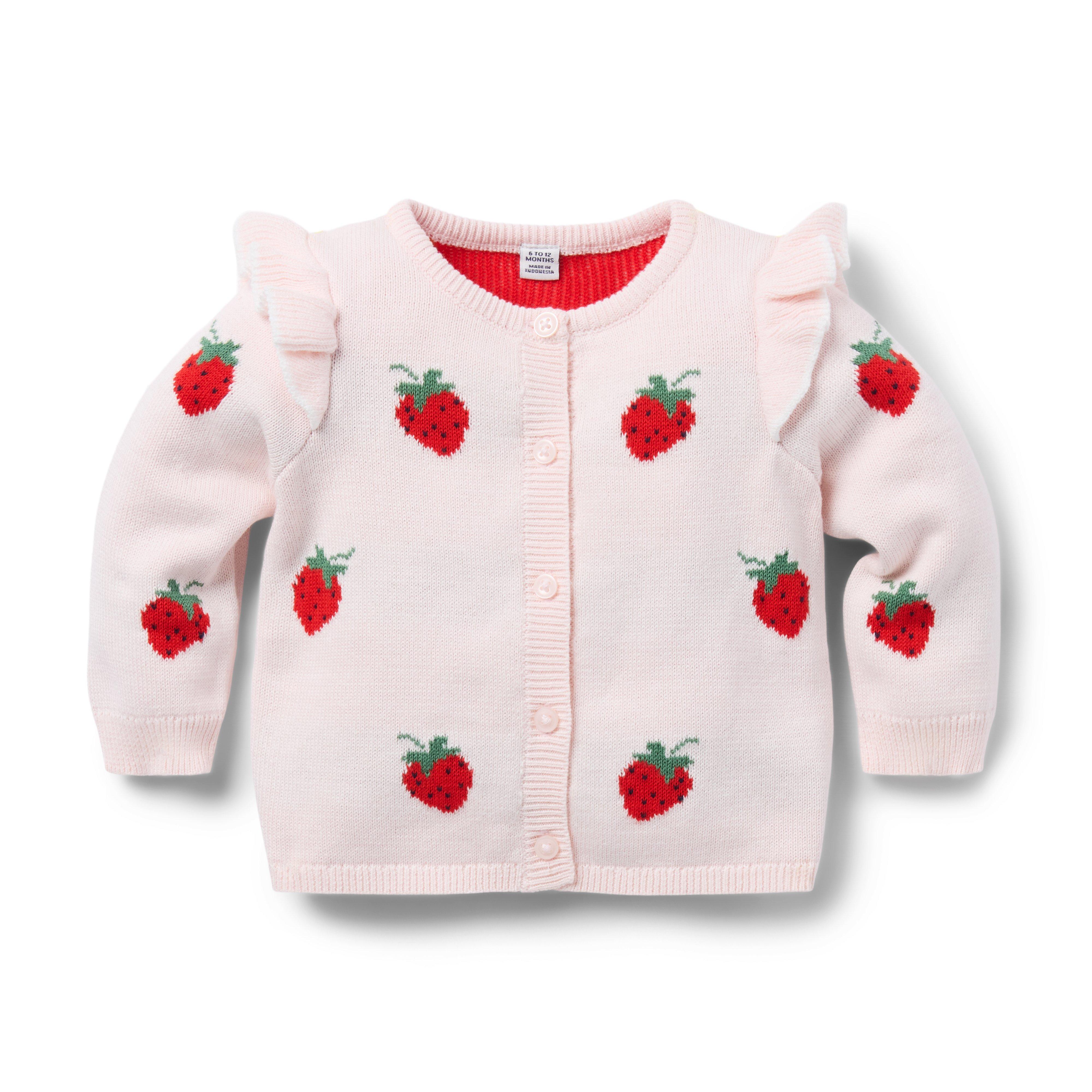 Baby Strawberry Ruffle Cardigan image number 0