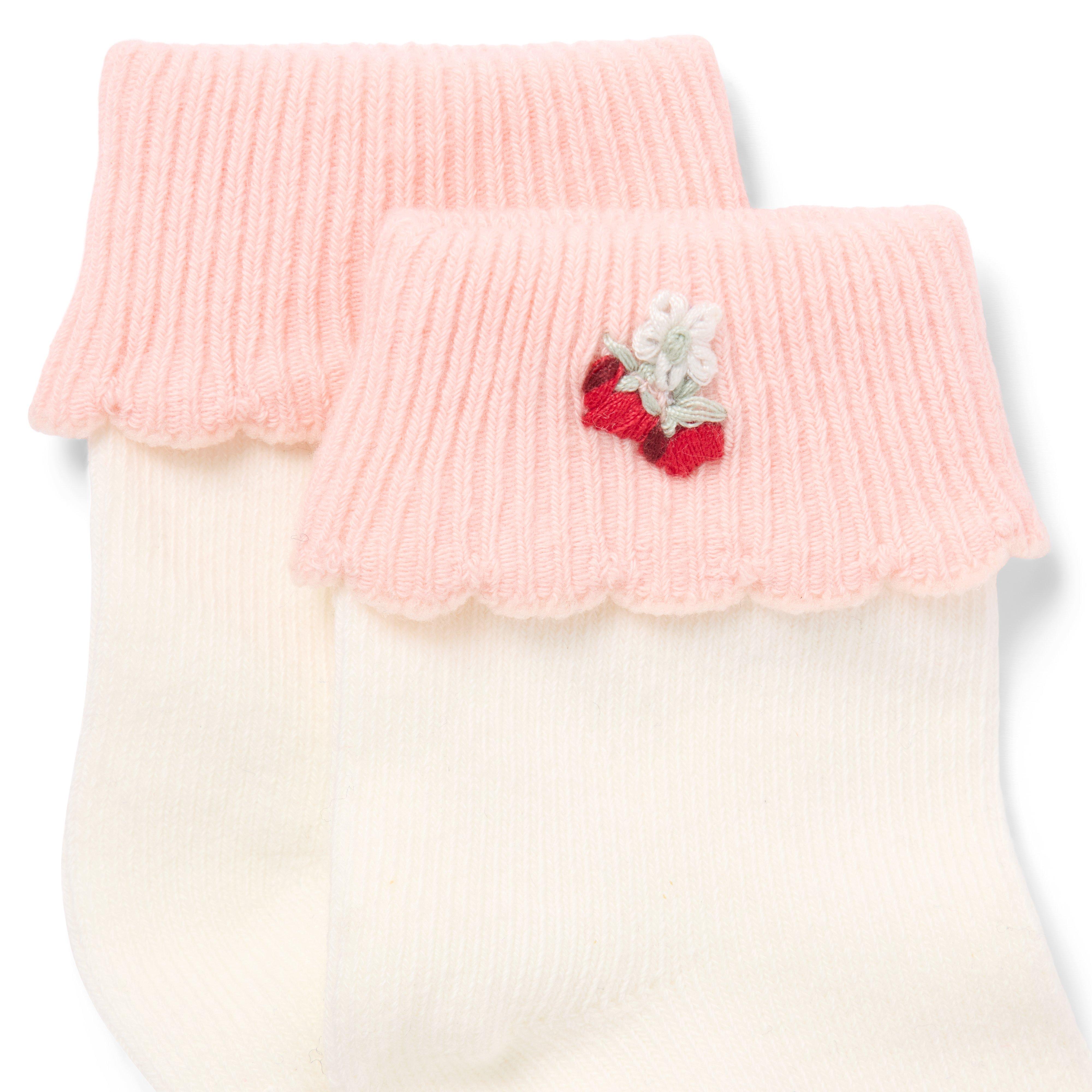 Baby Strawberry Foldover Sock image number 1