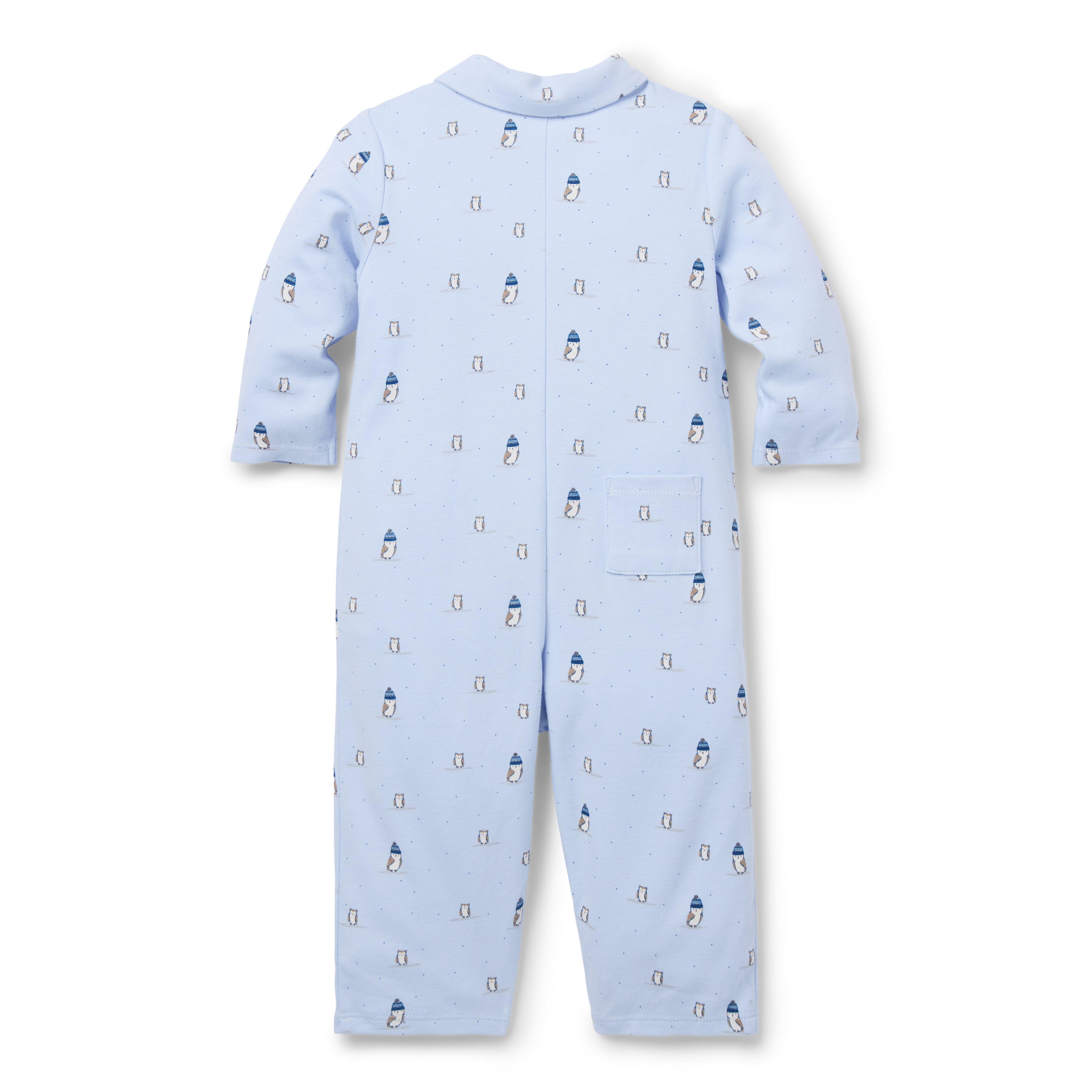 Baby Owl Icon Collared One-Piece image number 1