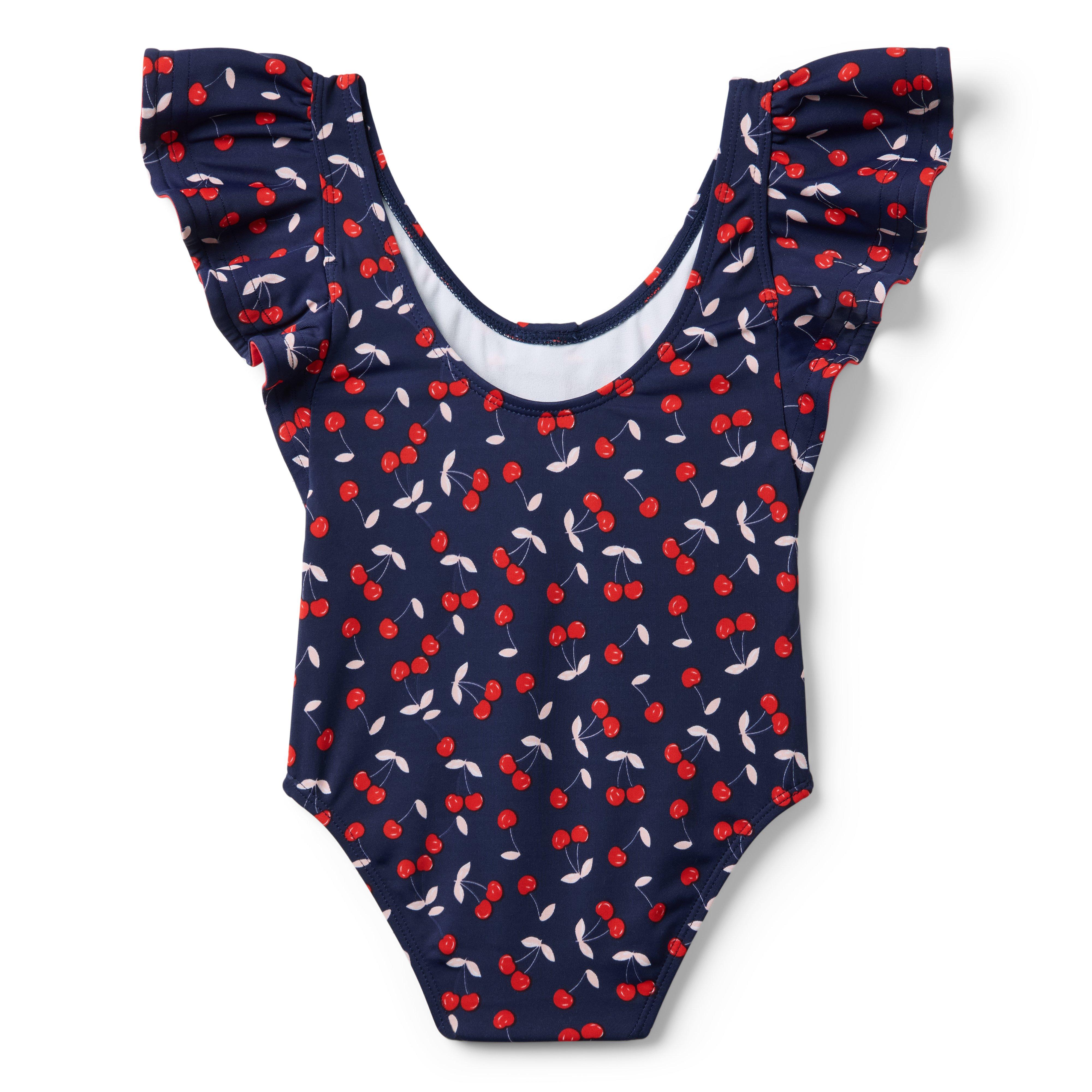 Recycled Cherry Ruffle Swimsuit  image number 1
