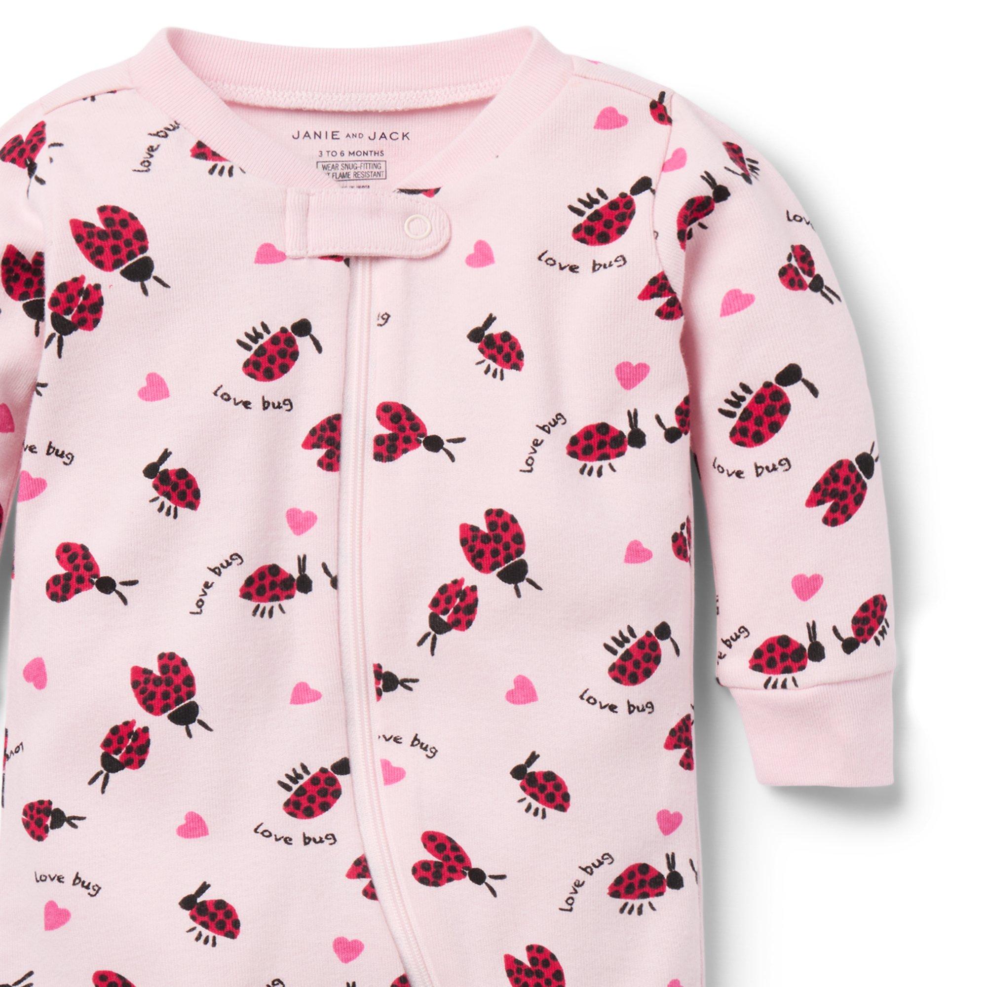 Baby Good Night Footed Pajama In Lovebug image number 1