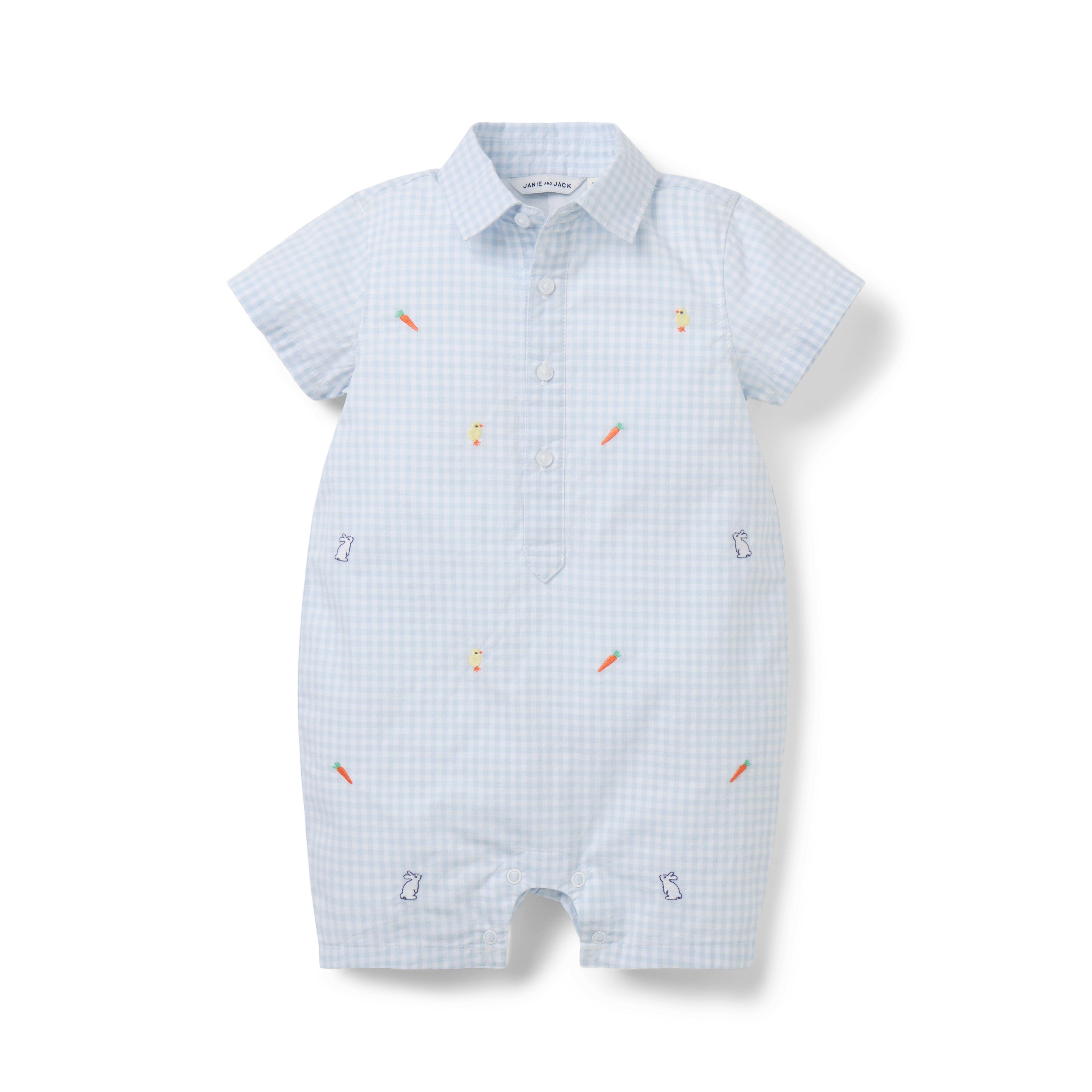 The Gingham Garden Baby Romper