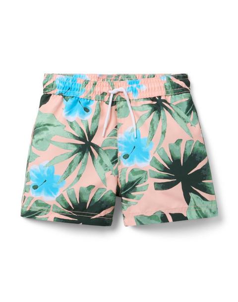 Recycled Palm Swim Trunk