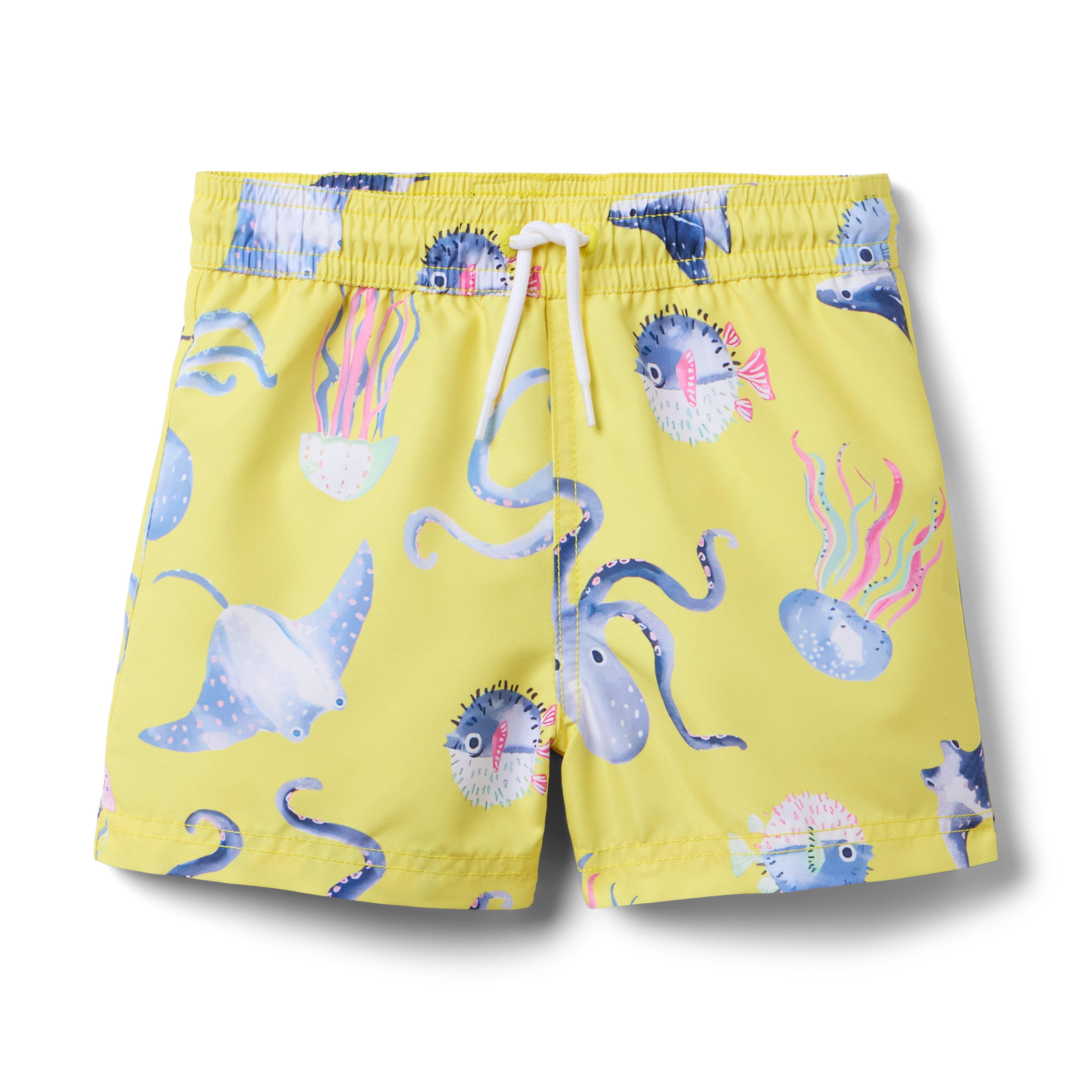 Recycled Animal Map Swim Trunk