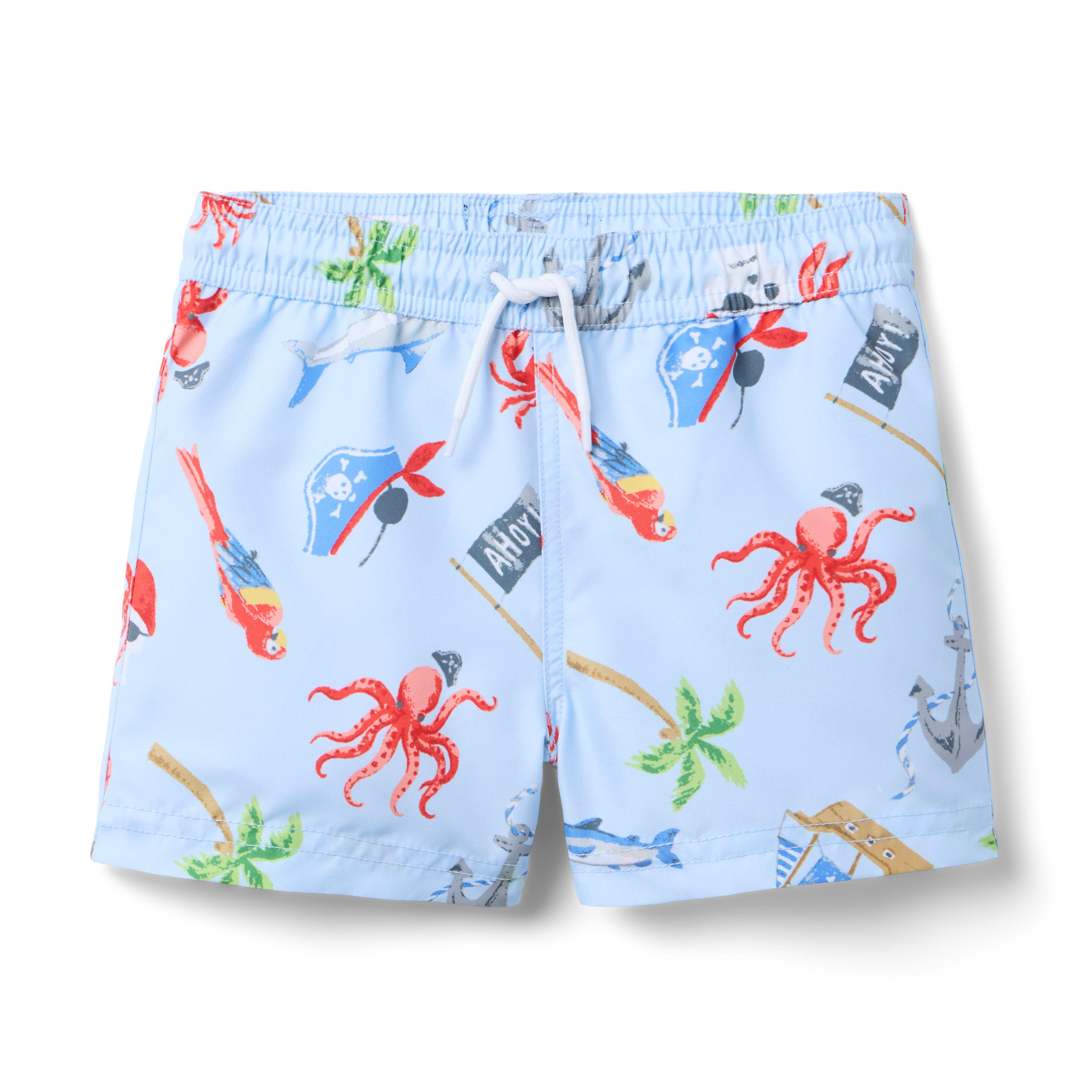 Recycled Animal Map Swim Trunk