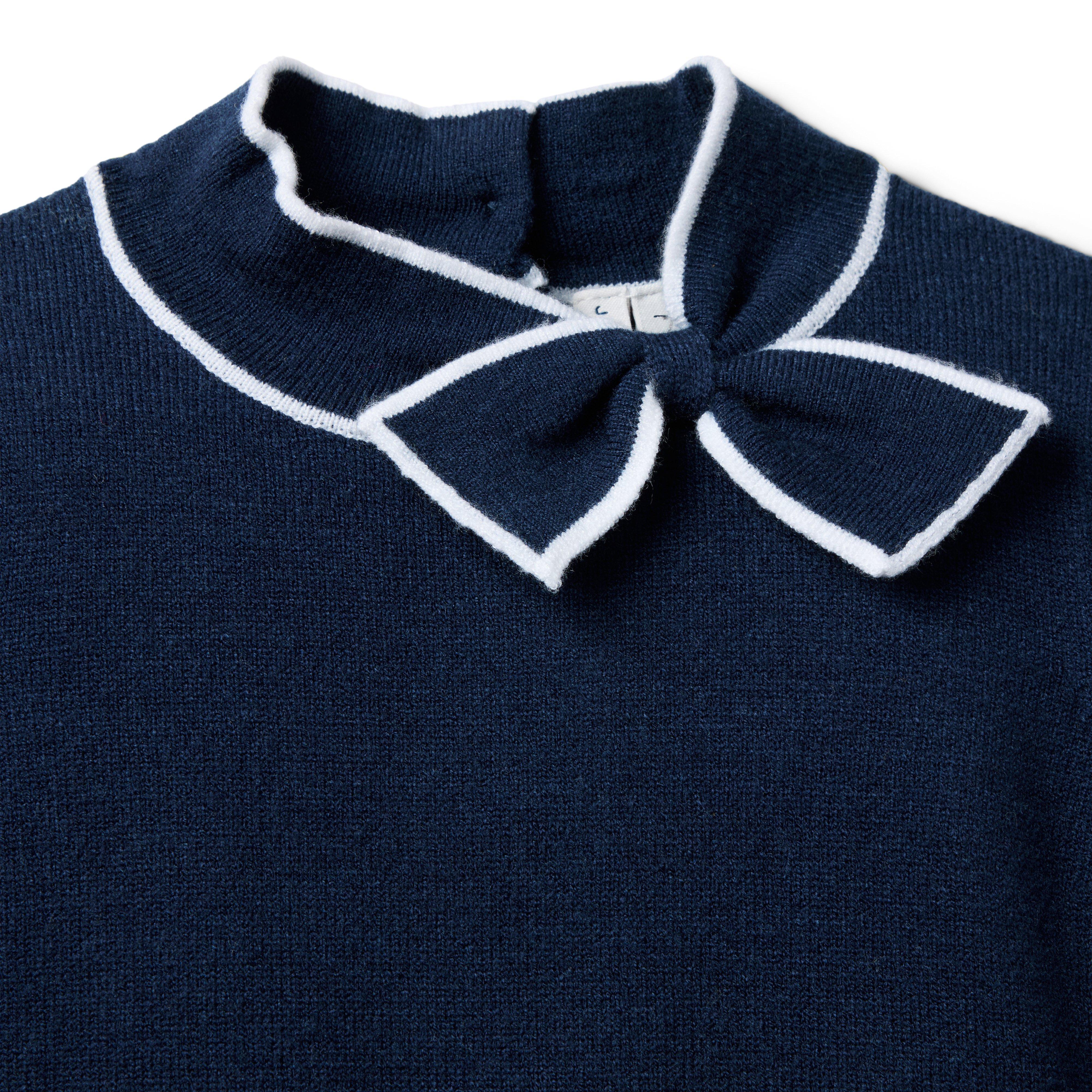 Bow Collar Sweater Top image number 2