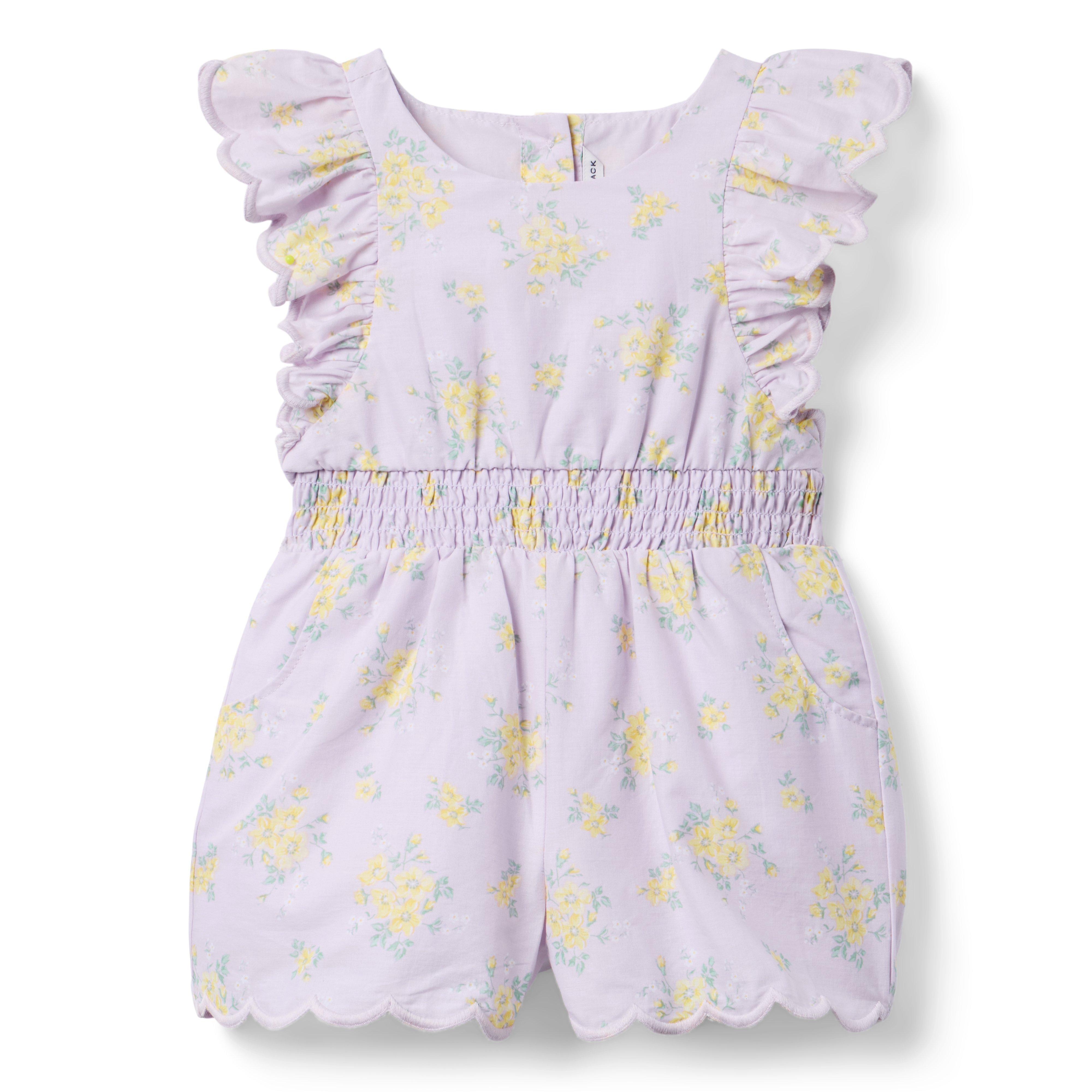 Floral Scalloped Romper