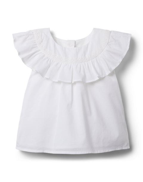 Ruffle Lace Trim Top