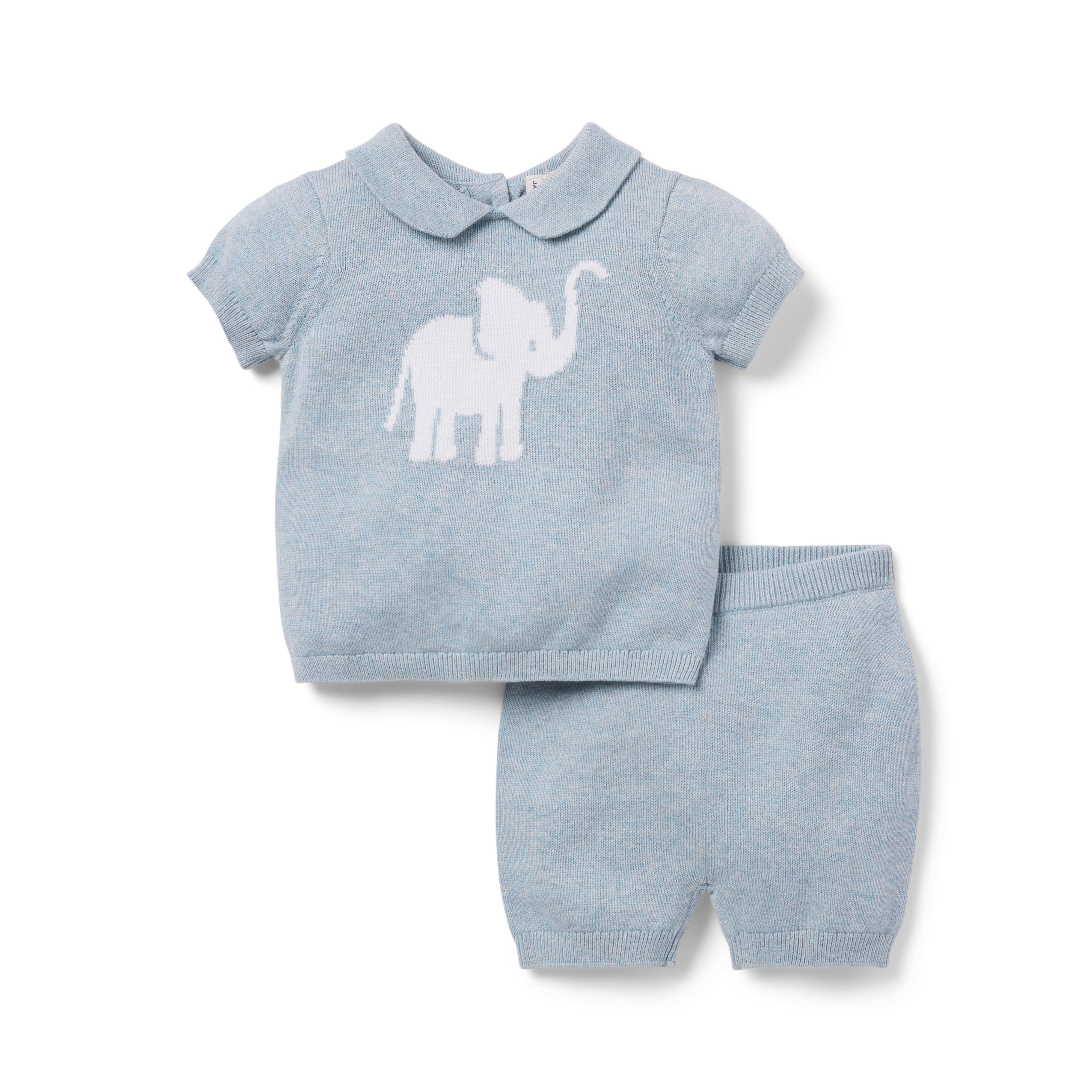 Baby Striped Collared Romper