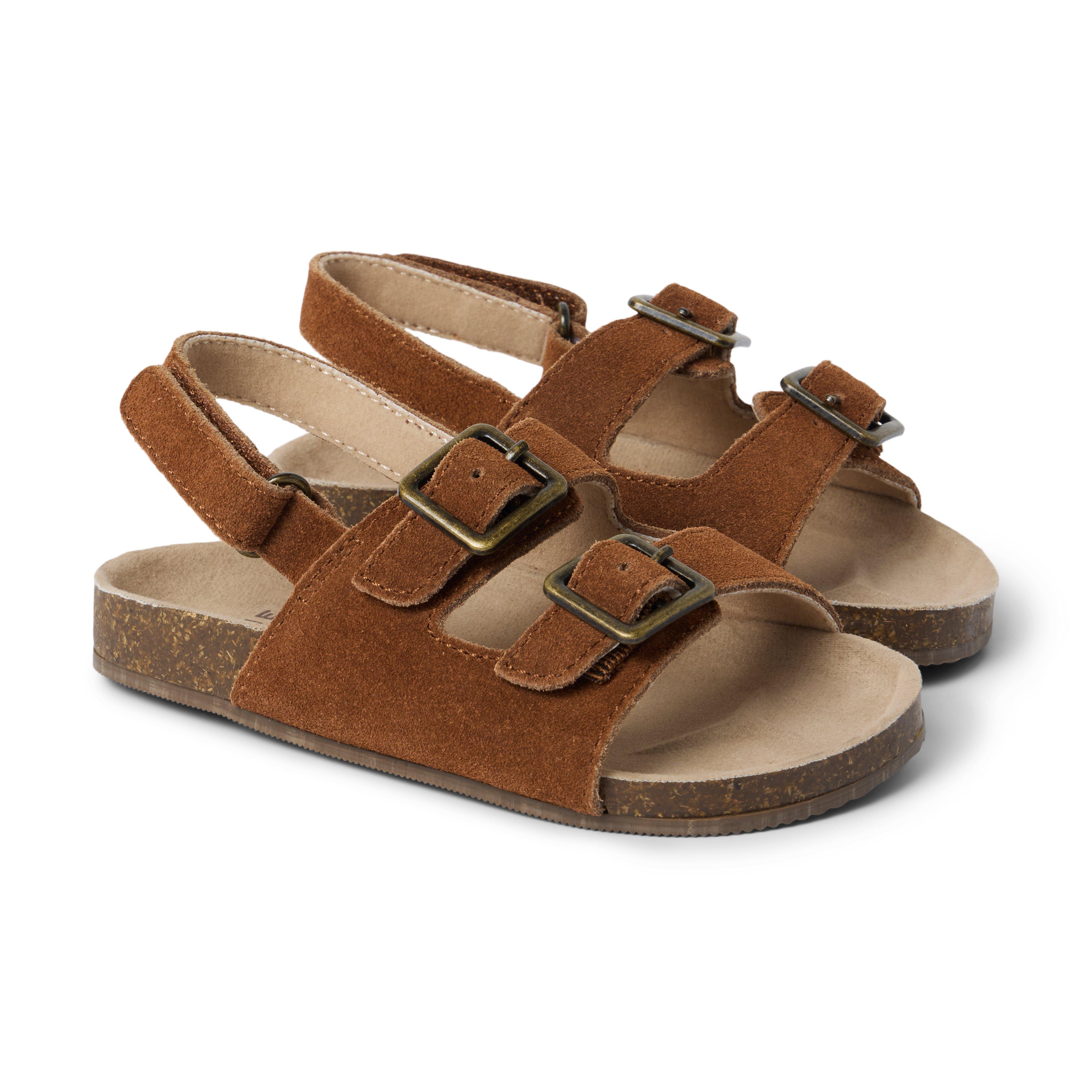 Suede Buckle Sandal