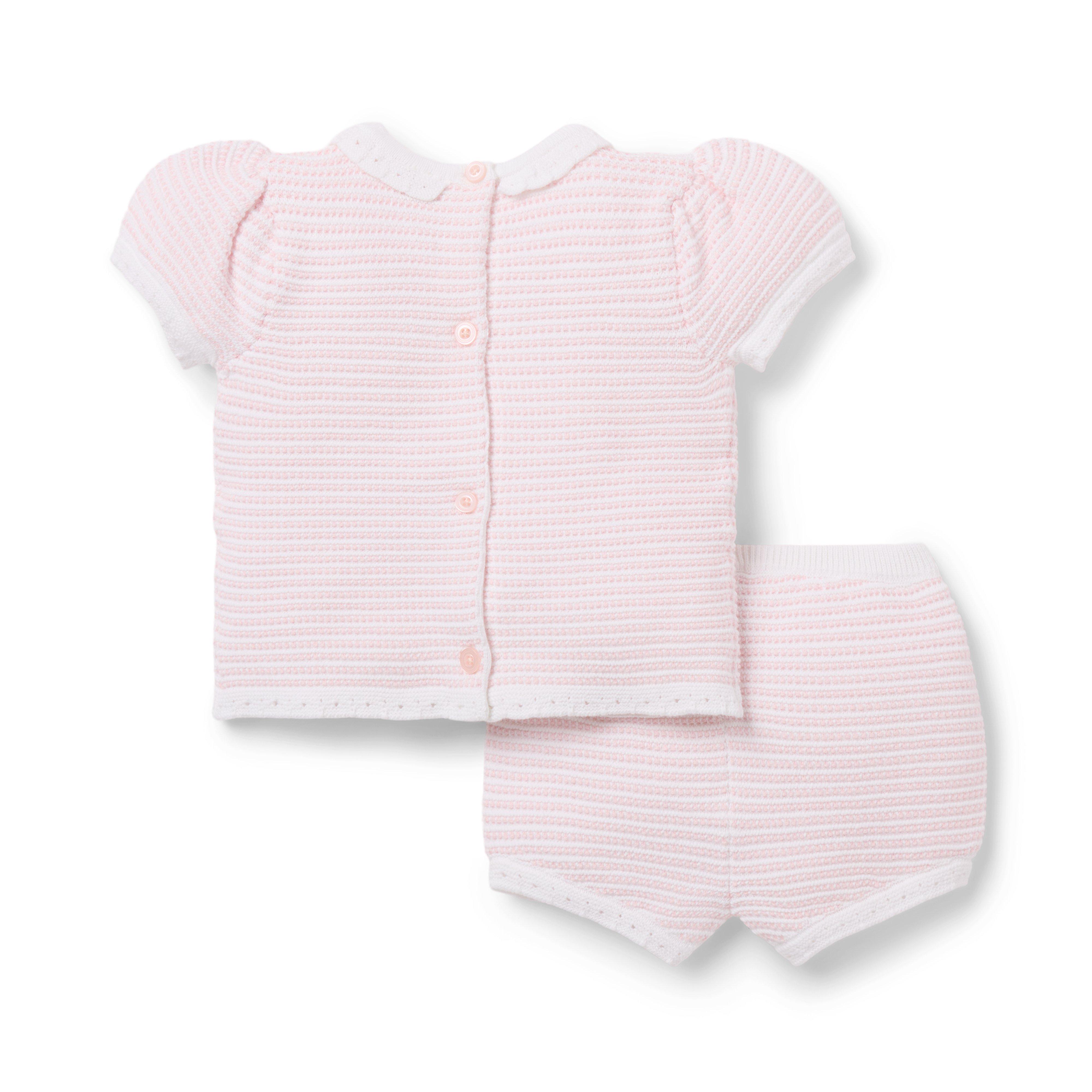 Baby Textured Striped Sweater Set  image number 1