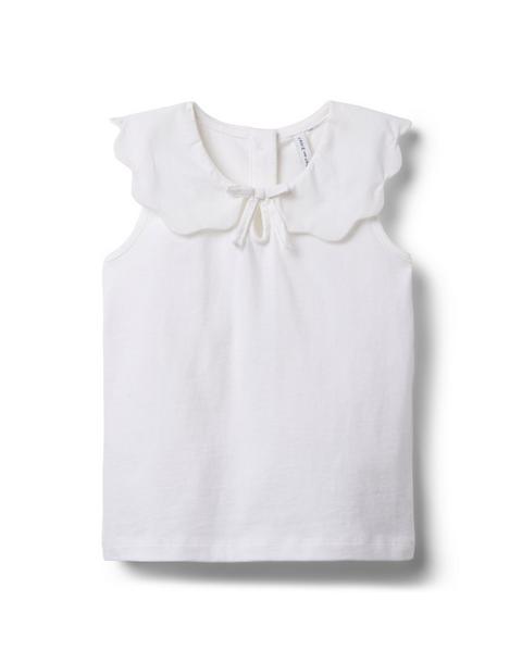 Scalloped Collar Top