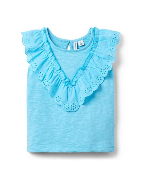 Eyelet Ruffle Top