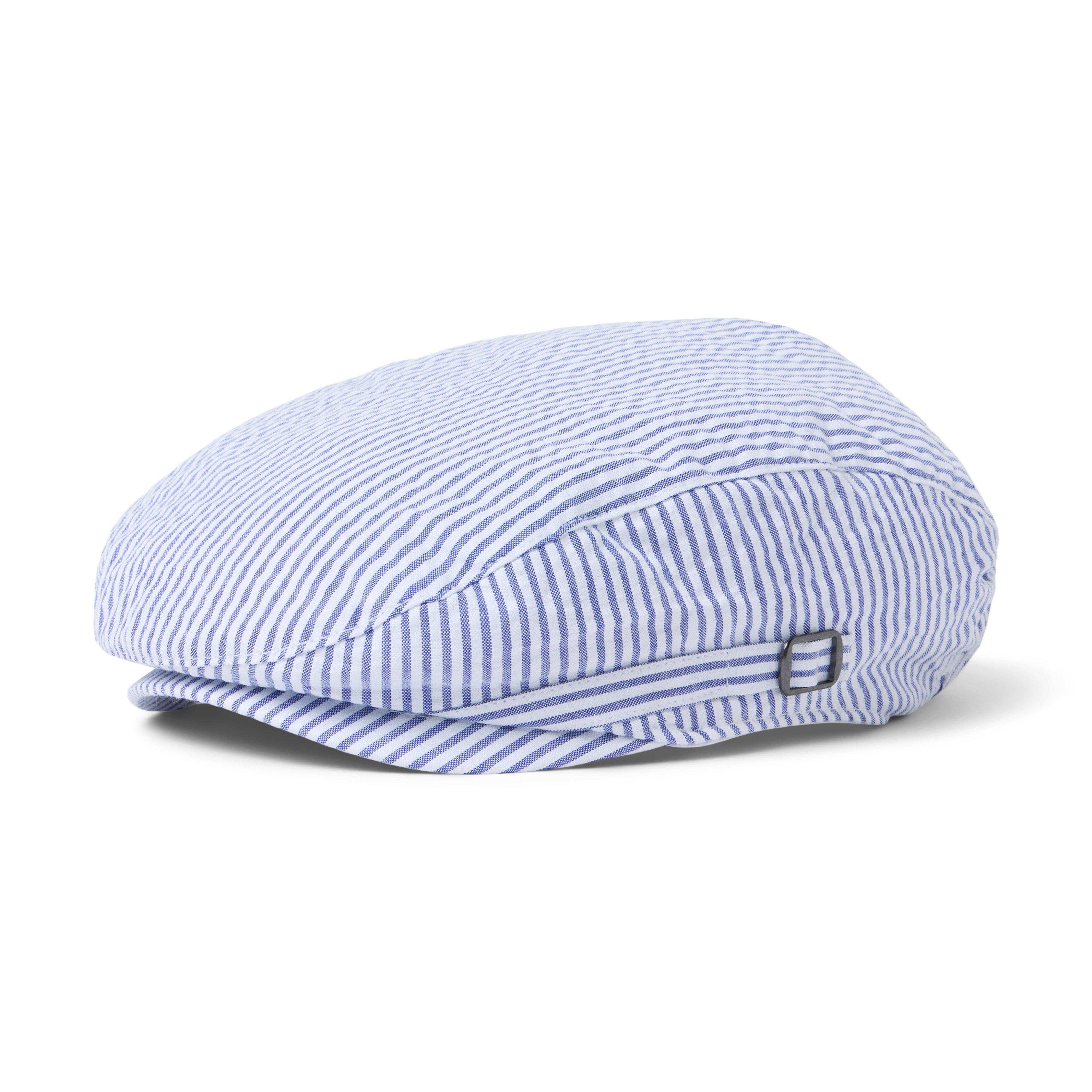 Striped Seersucker Newsboy Cap