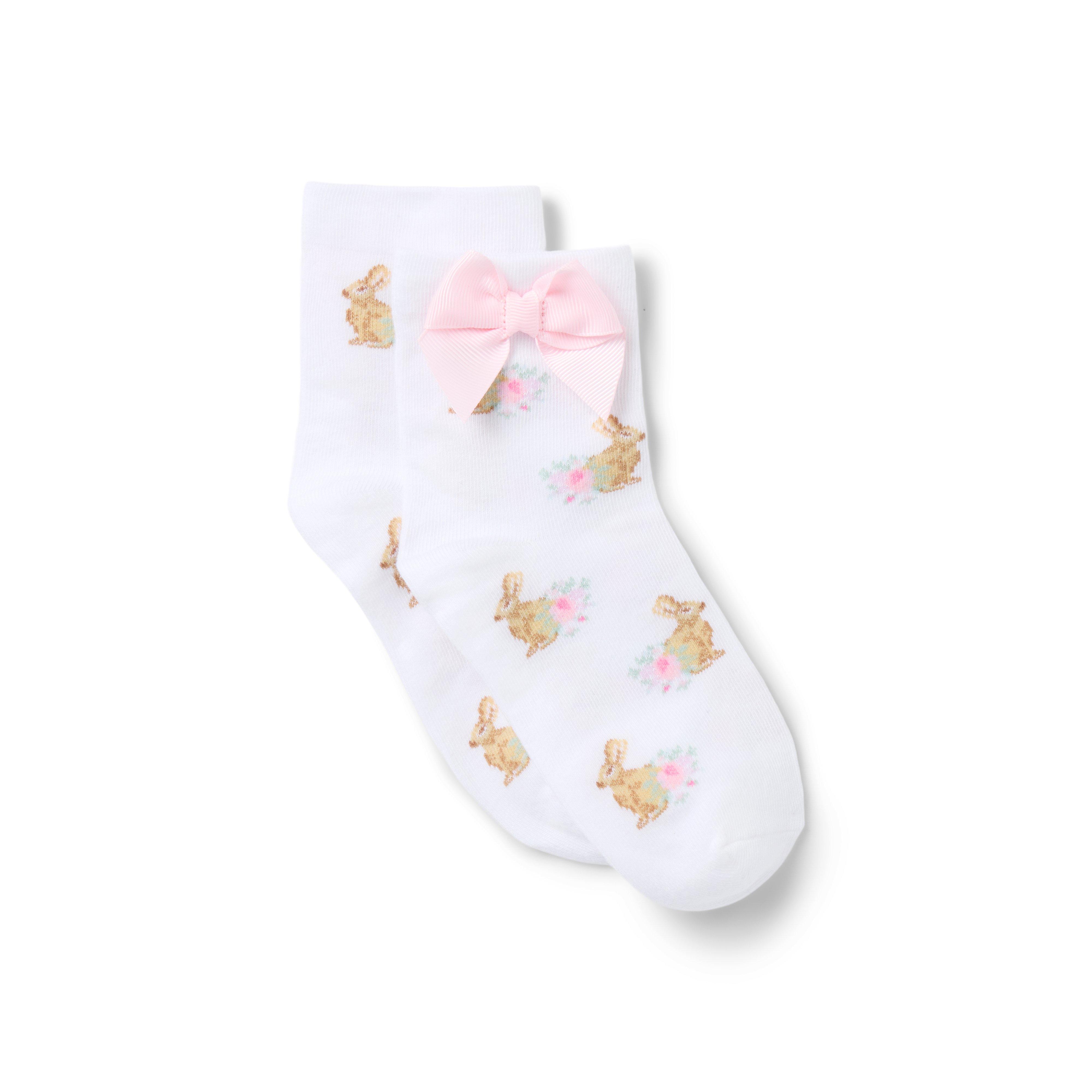 Bunny Floral Puff Sleeve Sweatshirt