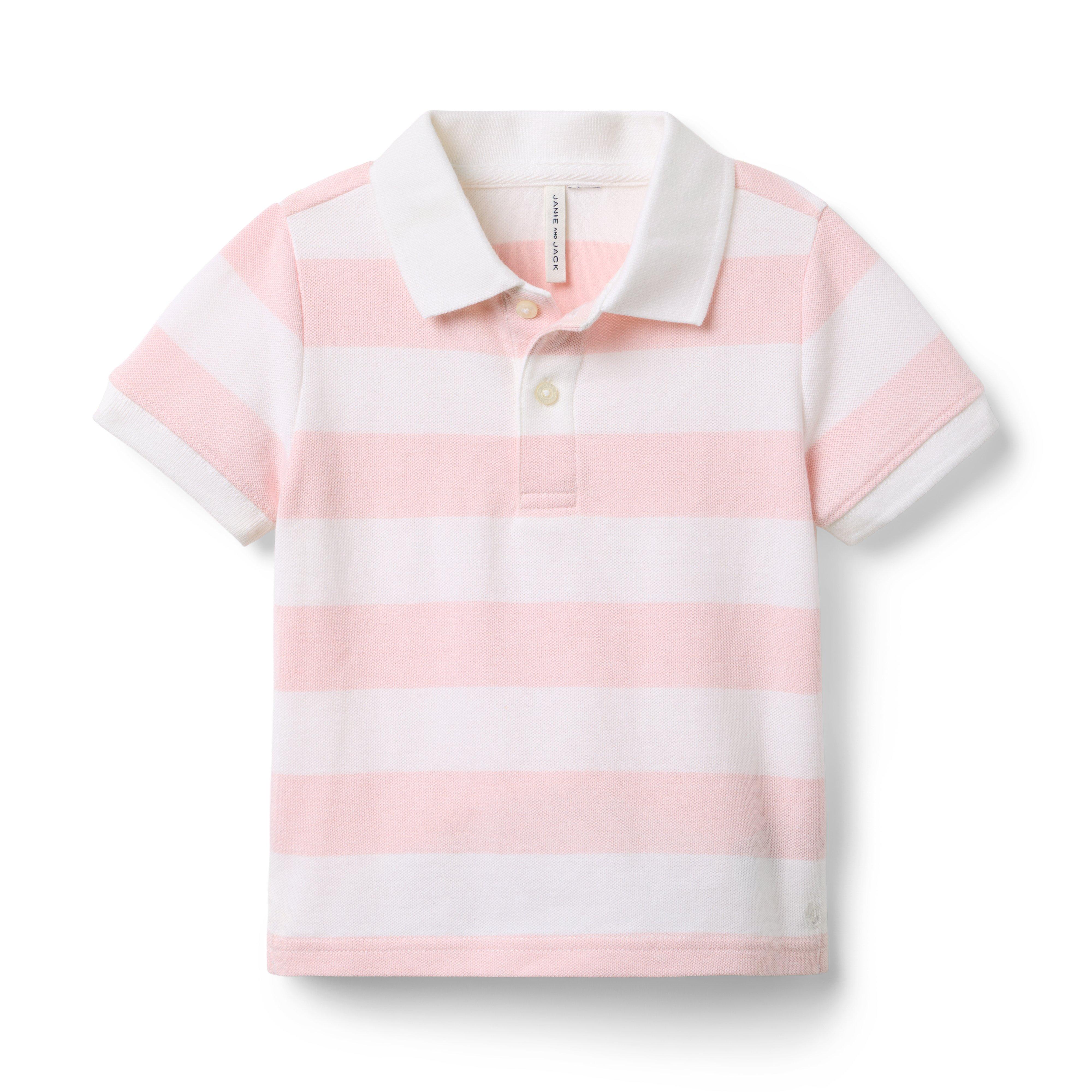 The Classic Striped Pique Polo