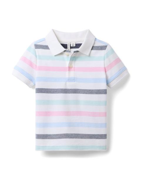 The Classic Striped Pique Polo