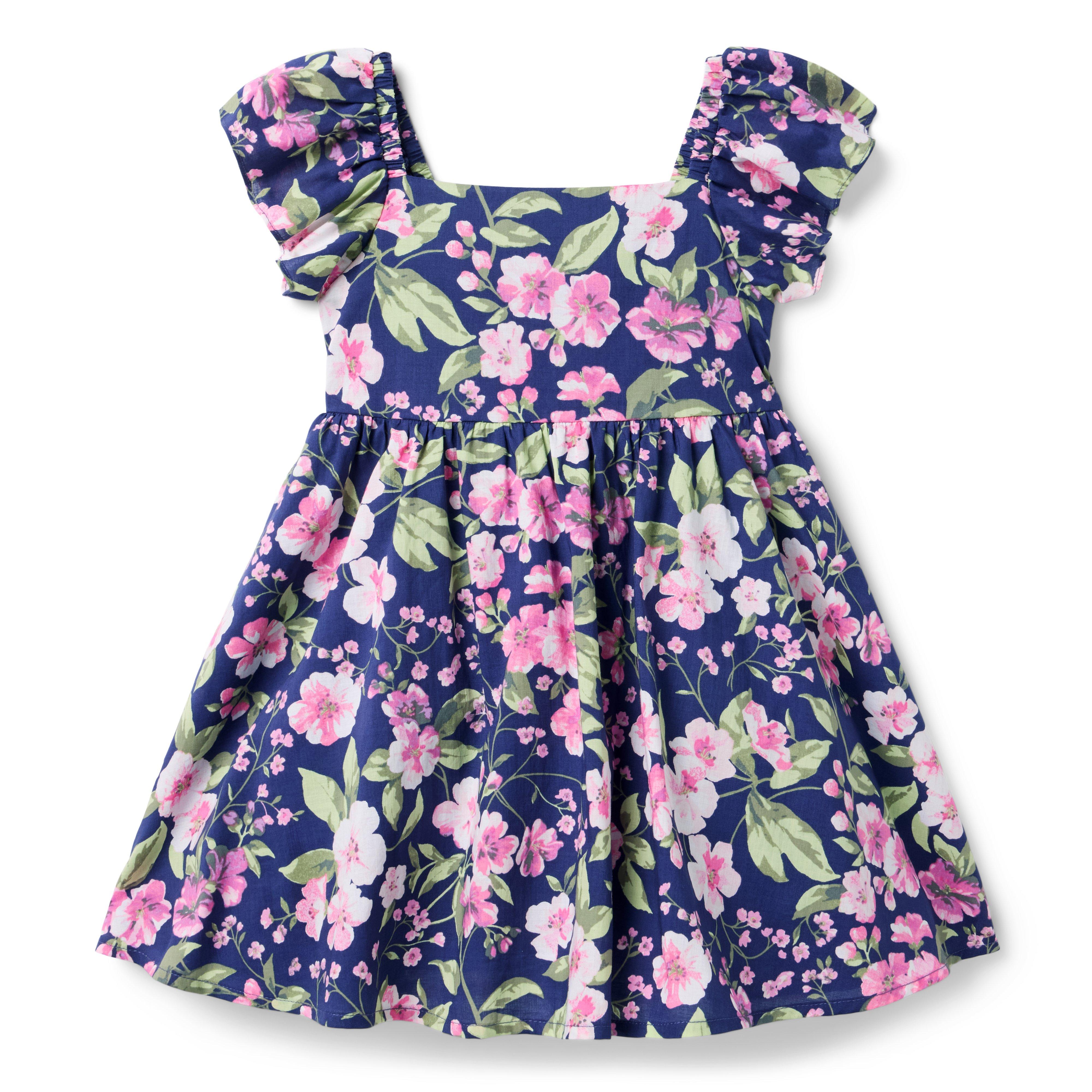 Floral Flutter Sleeve Dress