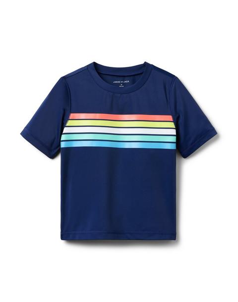 Recycled Stripe Rash Guard