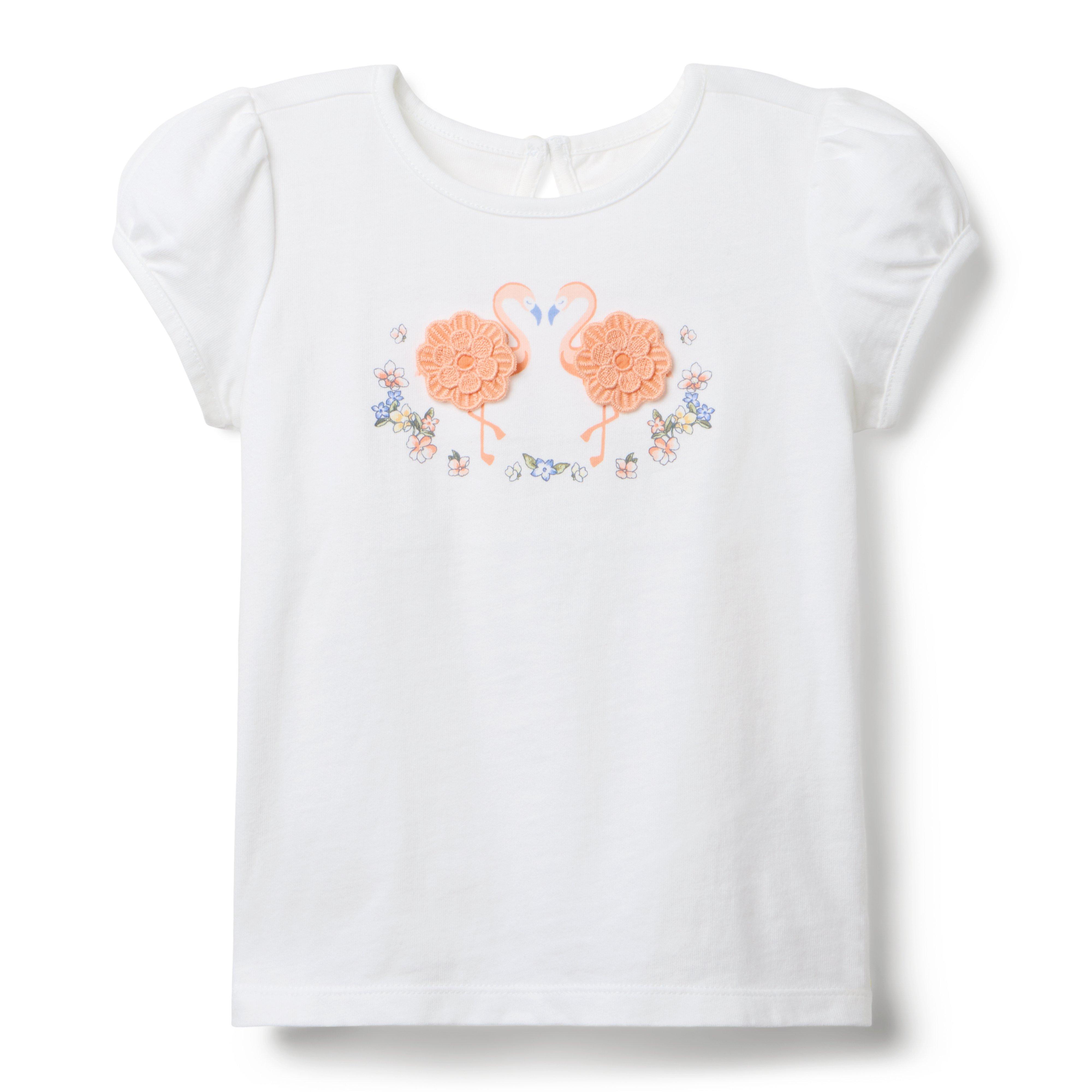 Flamingo Puff Sleeve Tee