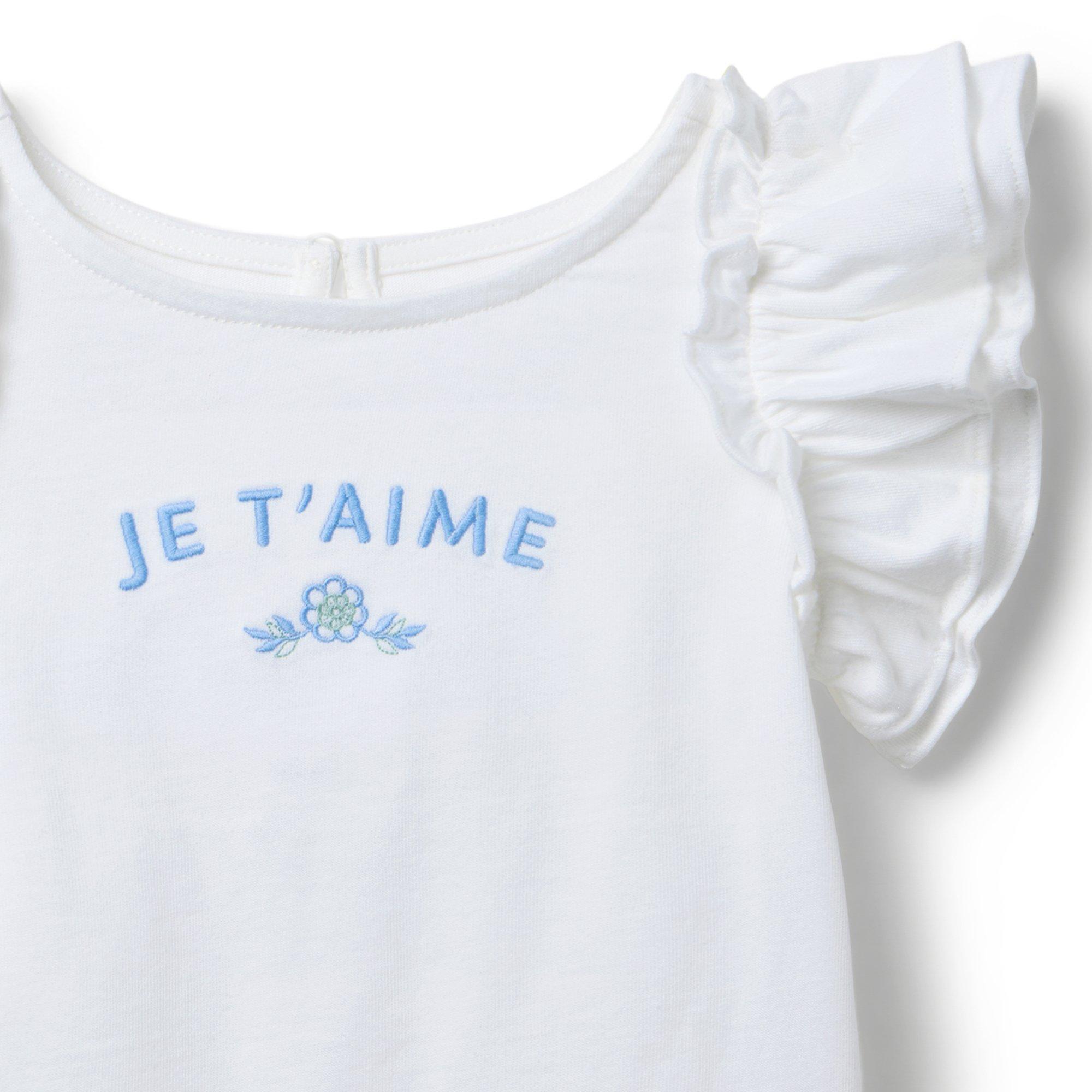 Je T'aime Ruffle Sleeve Tee image number 2
