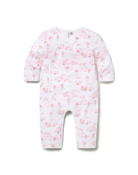 Baby Animal Friends Toile Wrap One-Piece