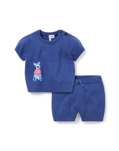Baby French Bulldog Sweater Matching Set