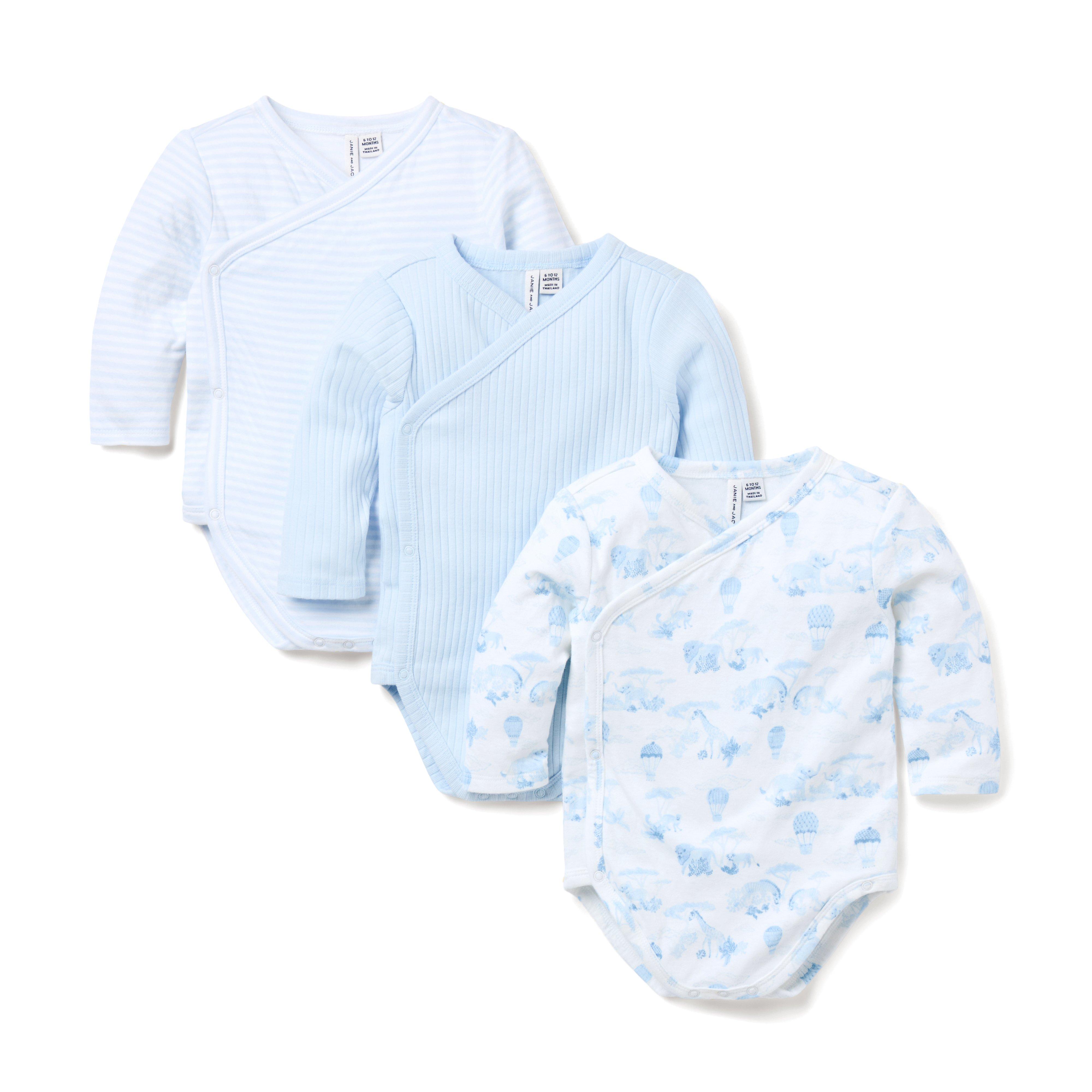 Baby Wrap Bodysuit 3-Pack