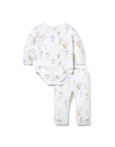 Baby Hot Air Balloon Animals Wrap Matching Set