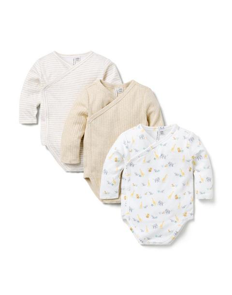 Baby Wrap Bodysuit 3-Pack