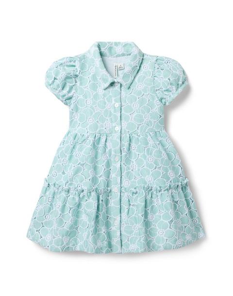 Floral Lace Collared Dress