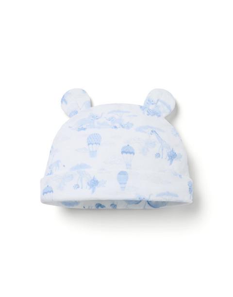 Baby Animal Friends Toile Bear Ear Beanie
