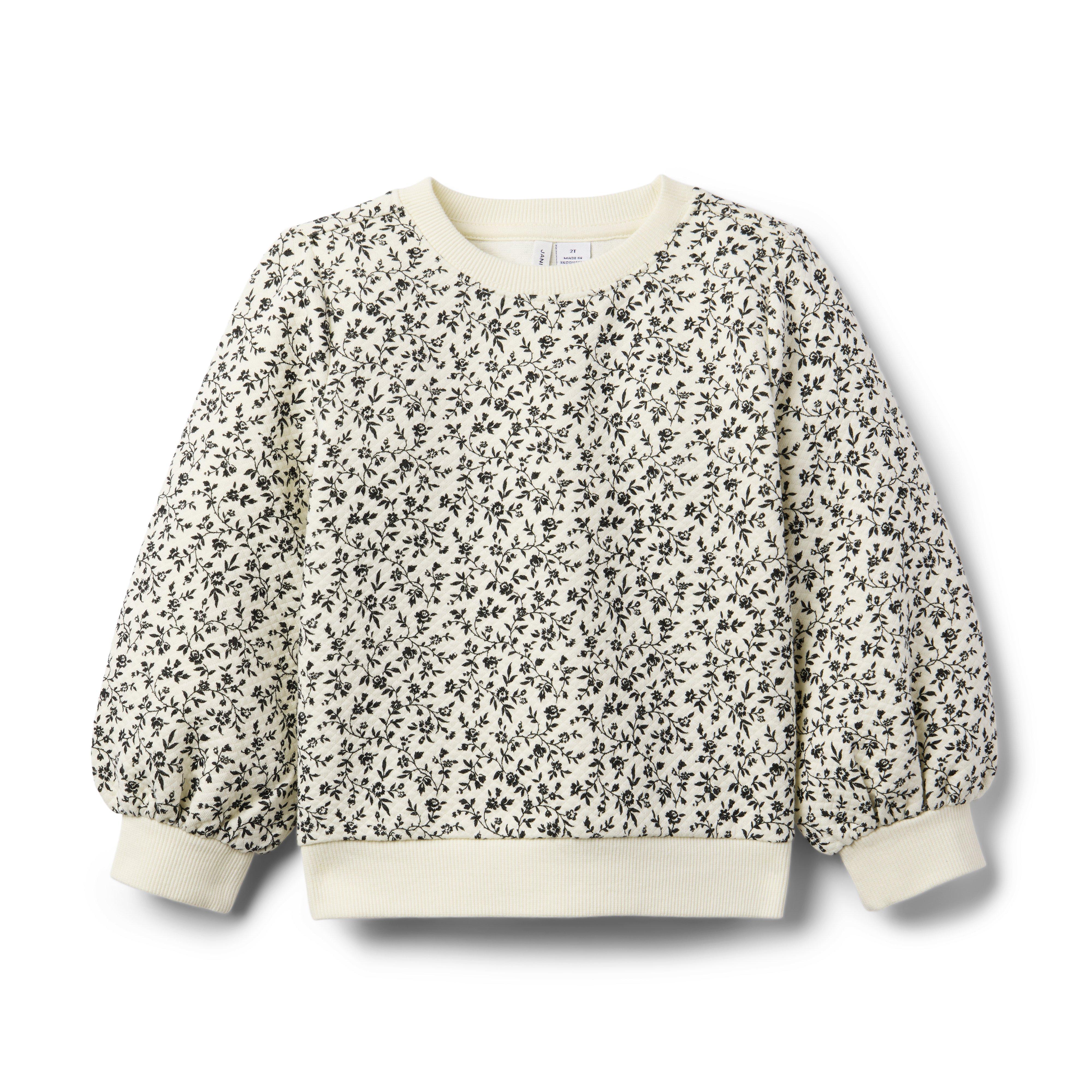 Ditsy Floral Quilted Sweatshirt