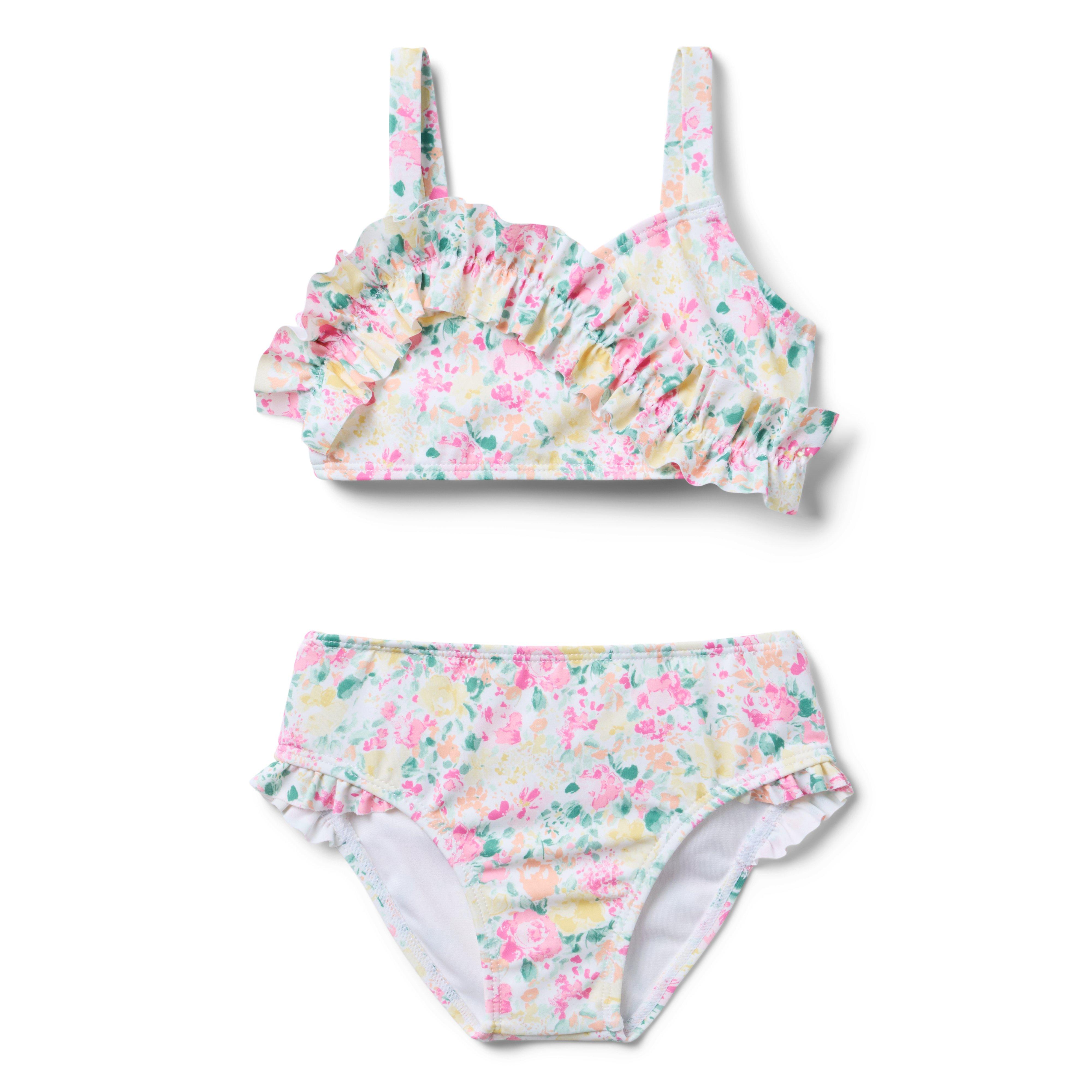 Recycled Embroidered Floral 2-Piece Swimsuit
