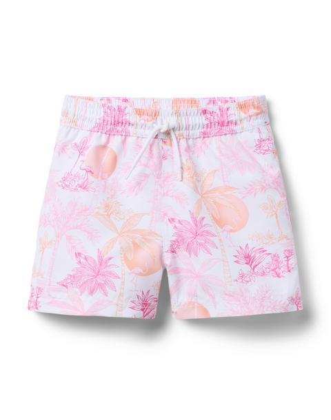 Serena Williams x Janie and Jack Toile Tour Recycled Swim Trunk