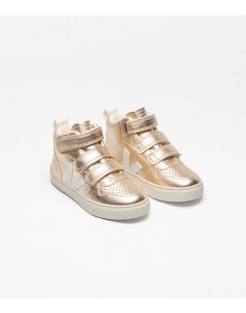 Veja Toddler Metallic V-10 Mid Sneaker