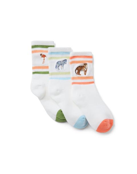 Animal Crew Sock 3-Pack