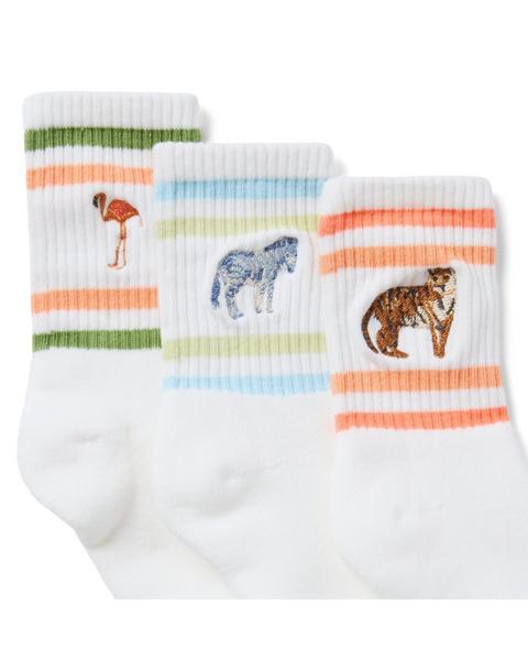 Animal Crew Sock 3-Pack