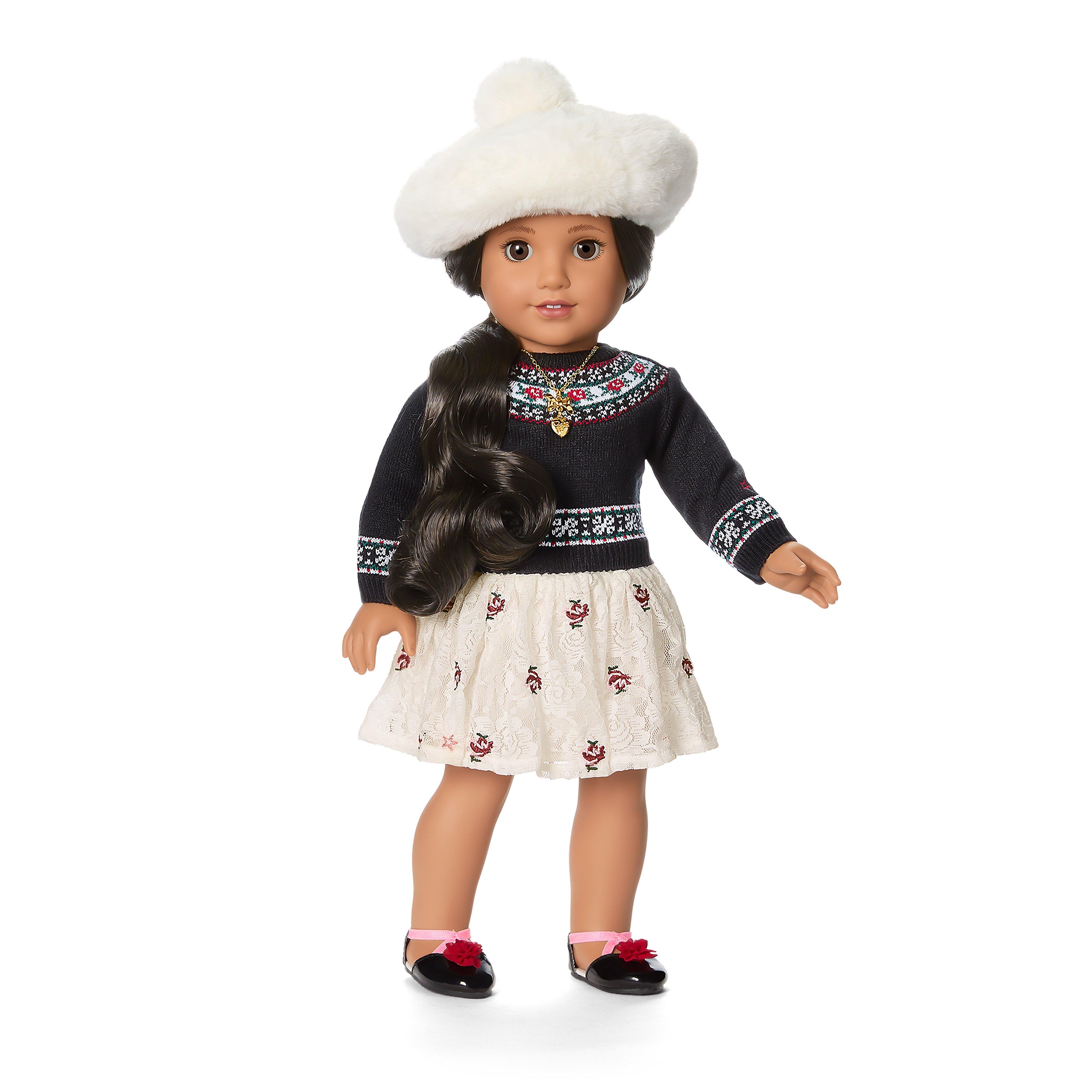 American Girl® x Janie And Jack Rose Fair Isle Sweater For Dolls image number 2