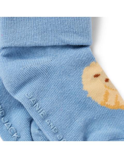 Baby Lion Foldover Sock