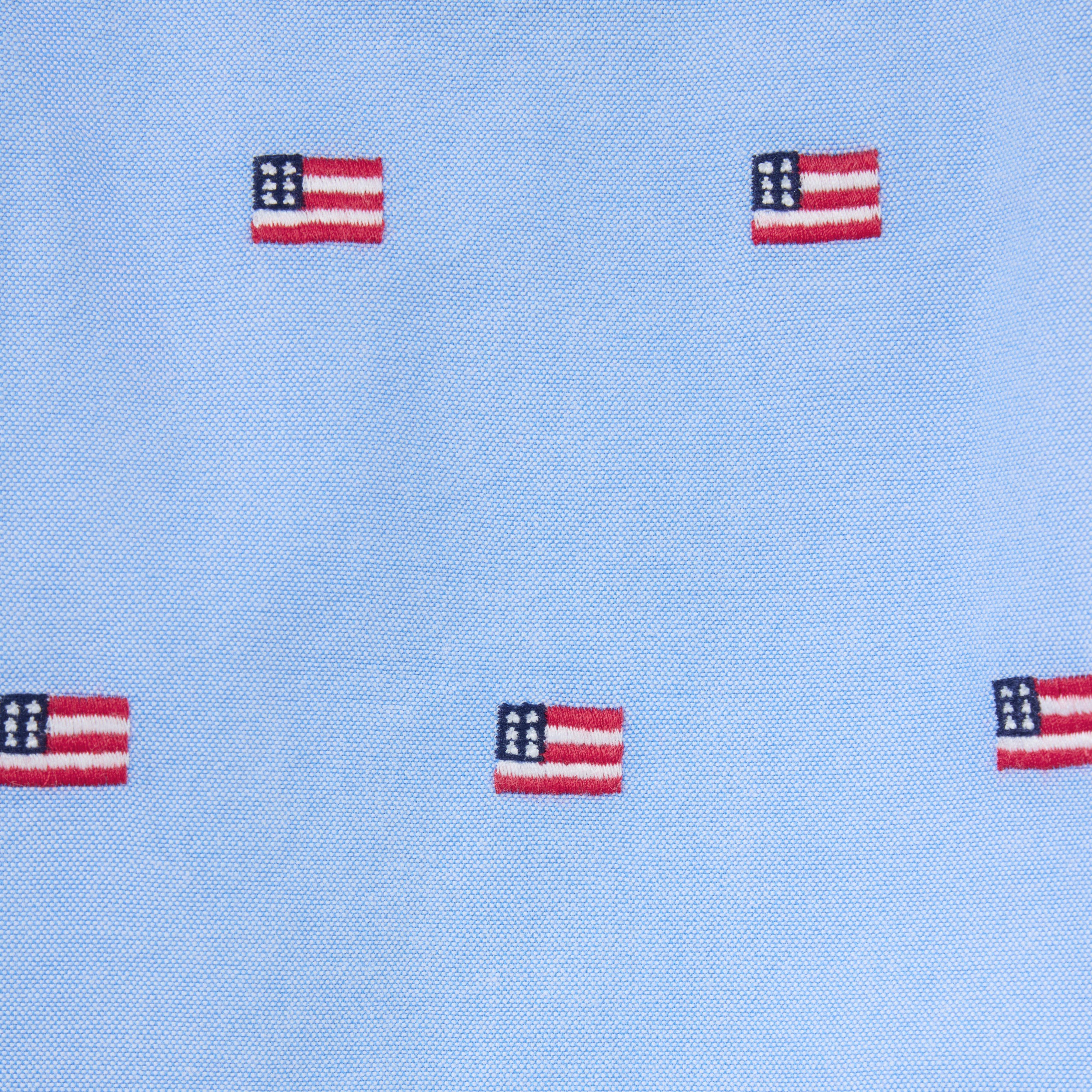 Baby Embroidered Flag Oxford Overall image number 2