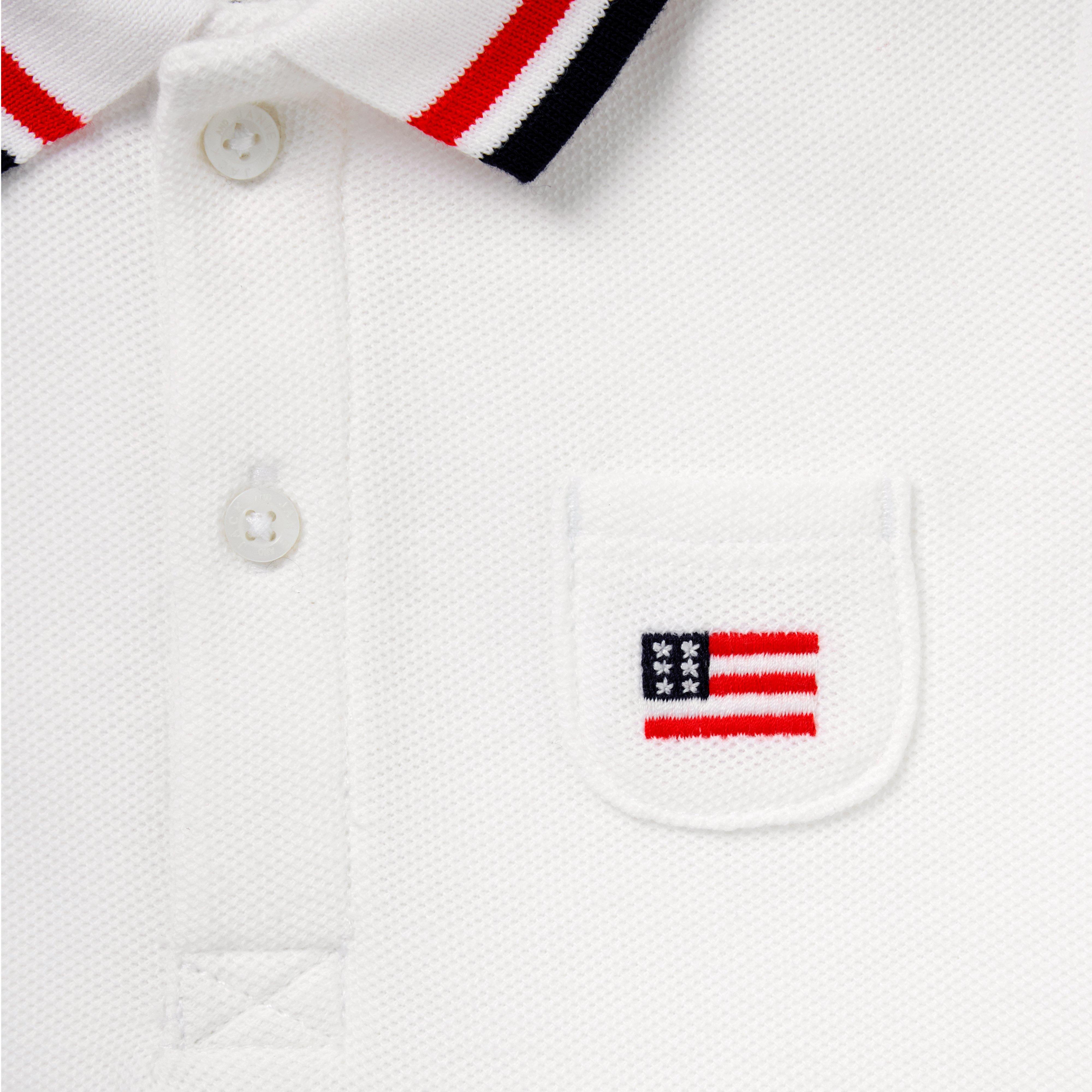 Baby Embroidered Flag Pique Polo Bodysuit image number 1