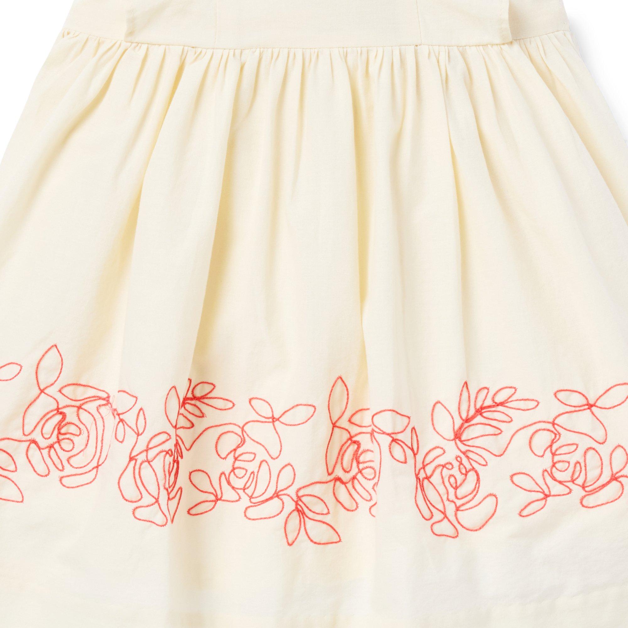 Baby Embroidered Floral Border Dress image number 2