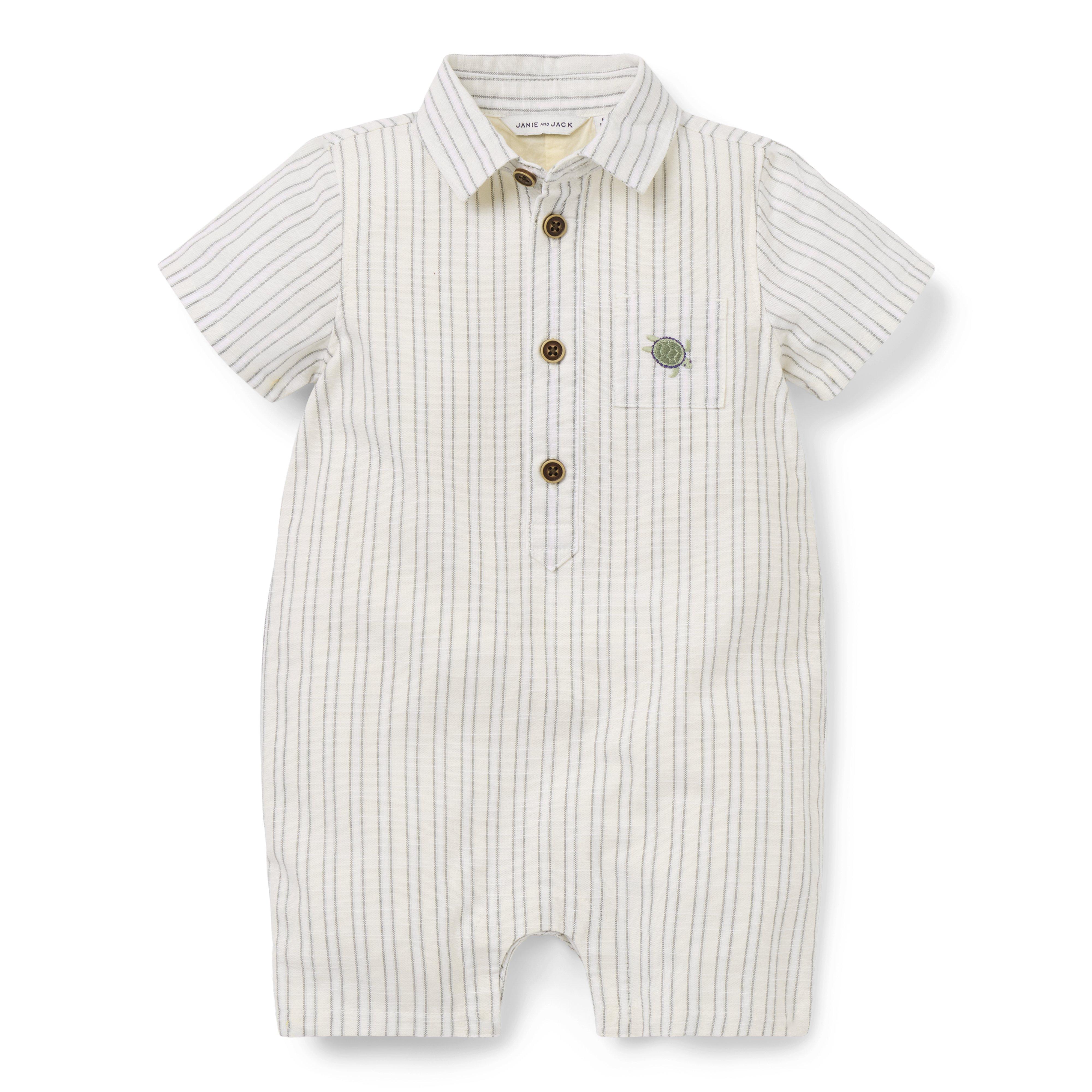 Baby Striped Sea Turtle Romper