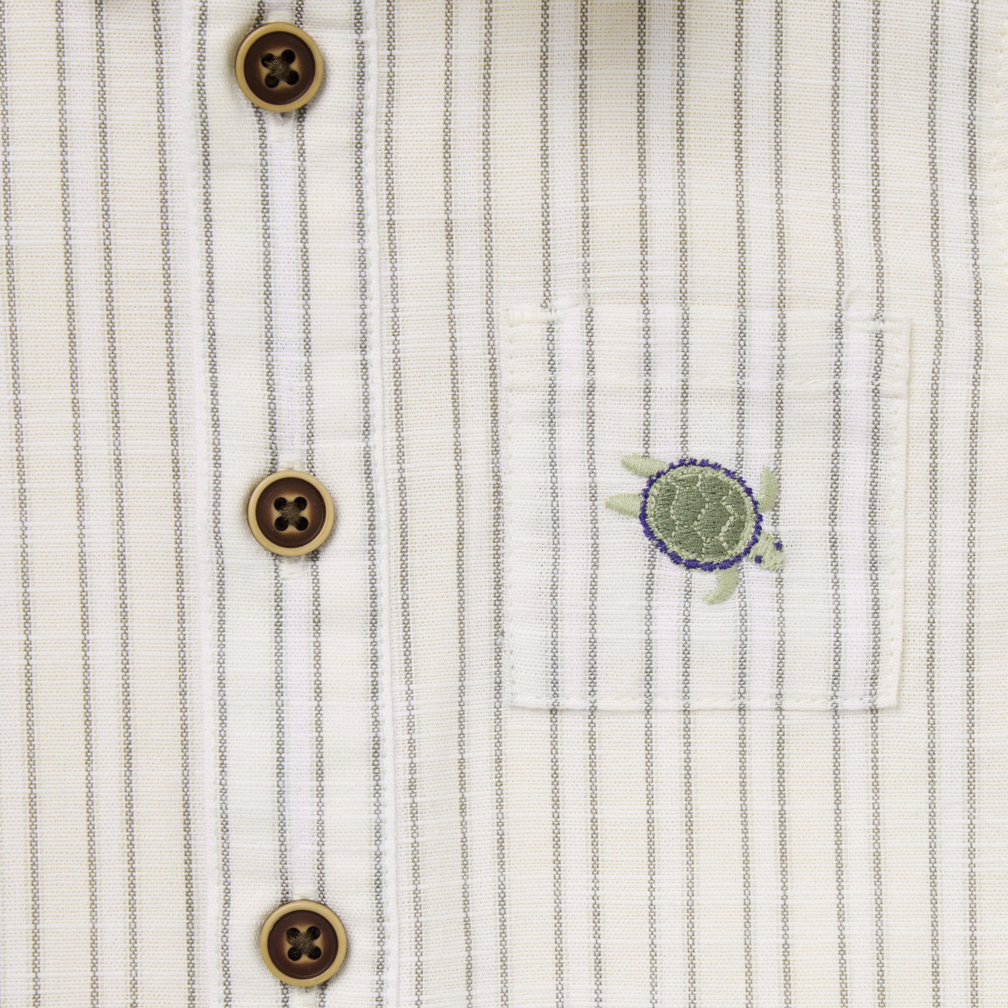 Baby Striped Sea Turtle Romper image number 2