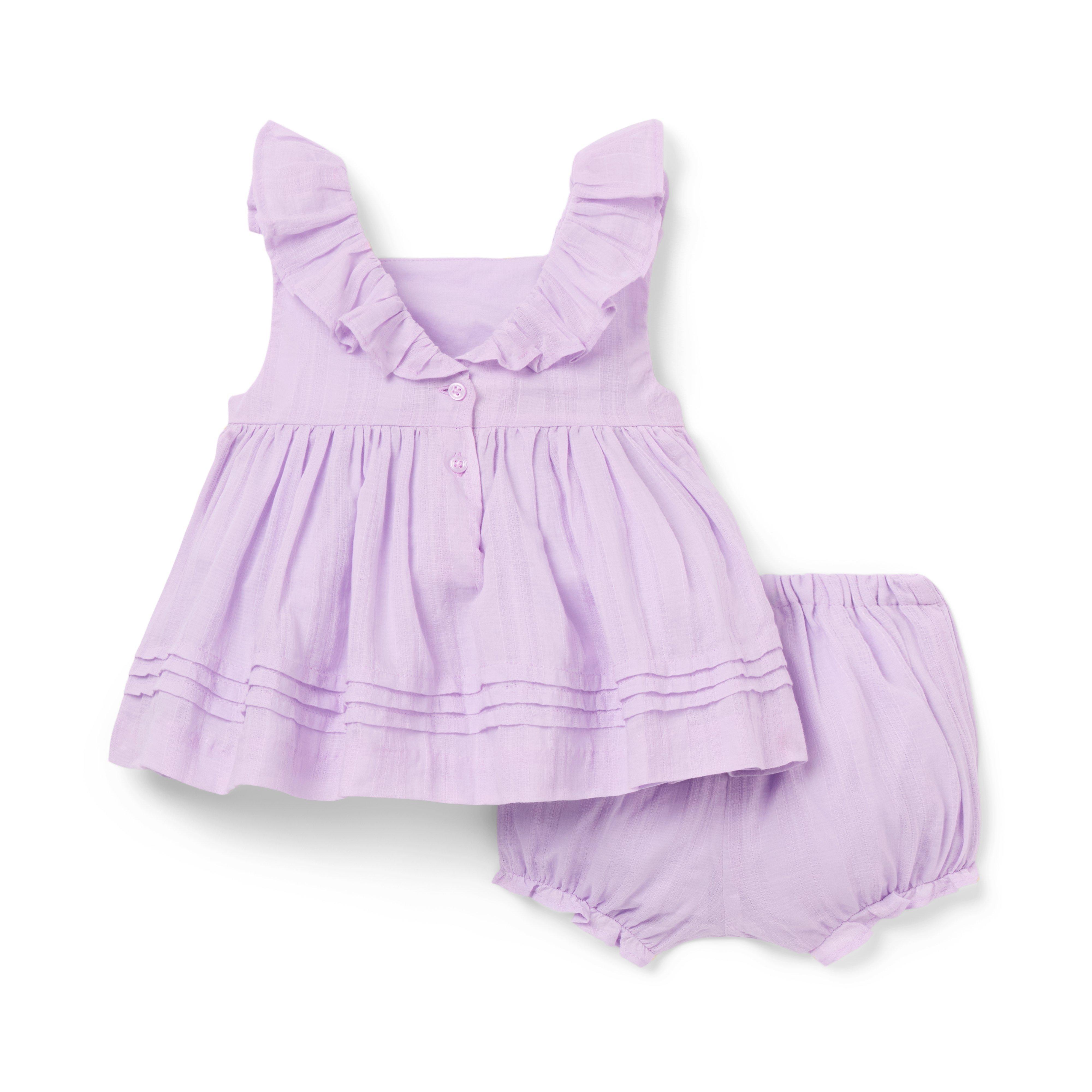 Baby Ruffle Pintuck Matching Set image number 1