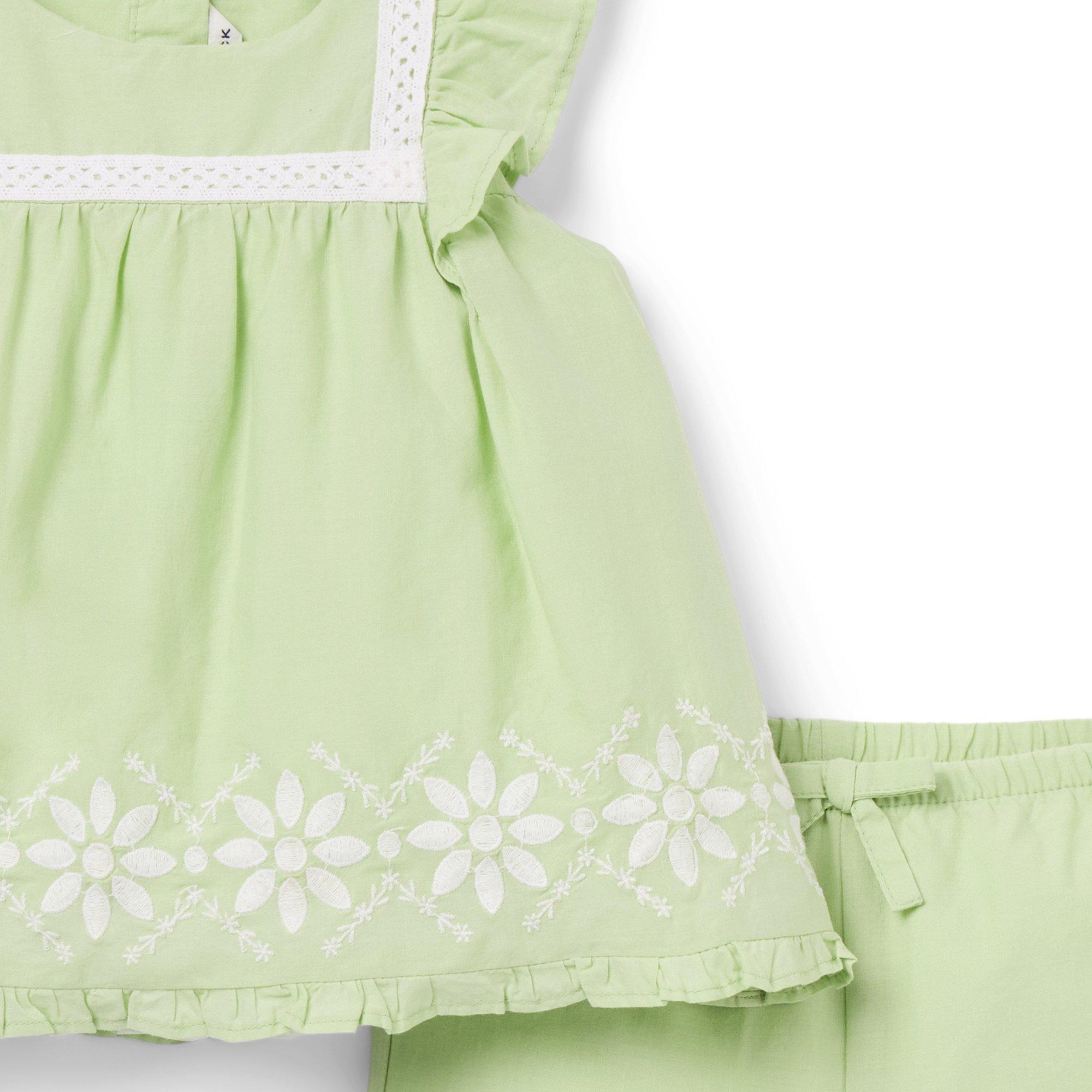 Baby Embroidered Floral Matching Set image number 2