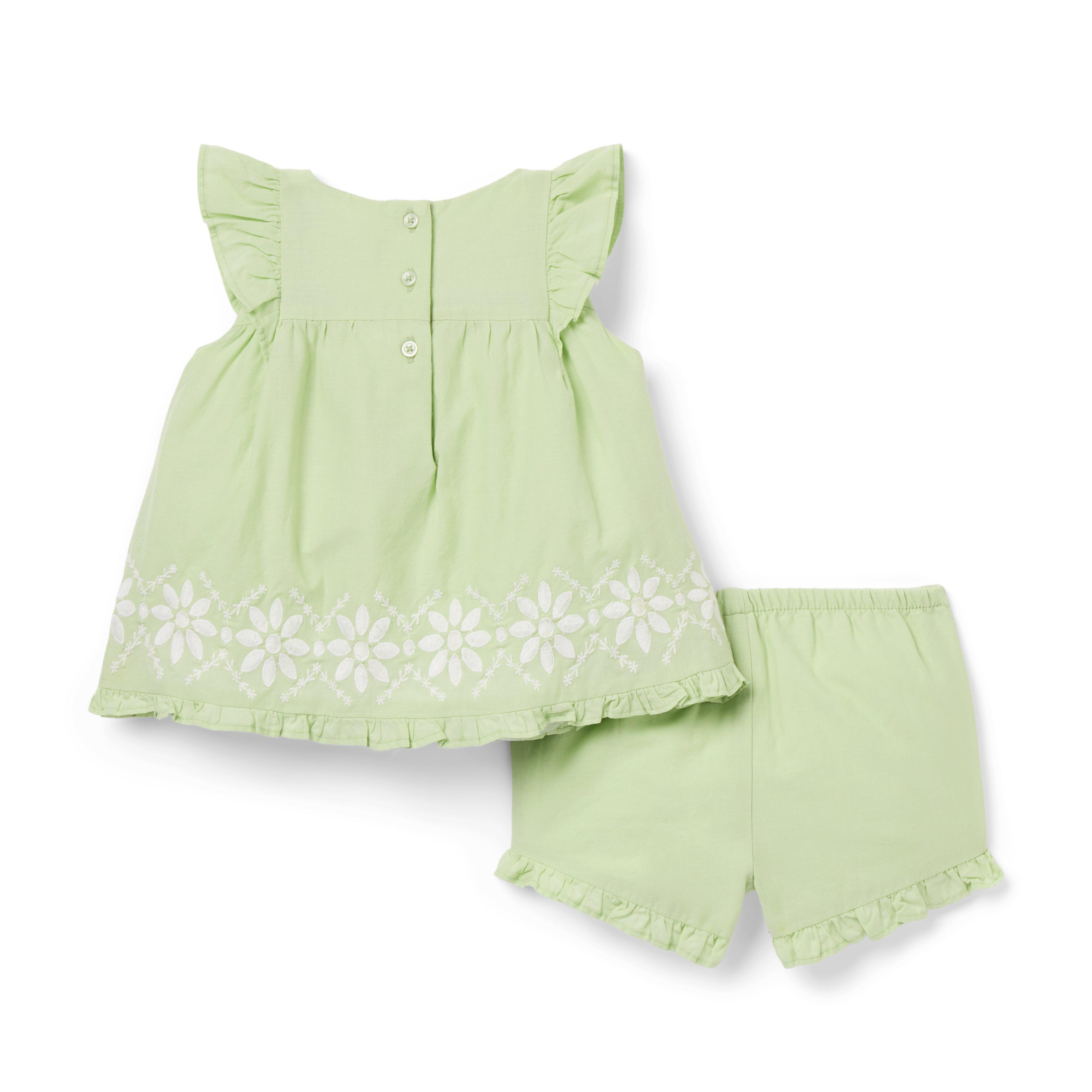 Baby Embroidered Floral Matching Set image number 1
